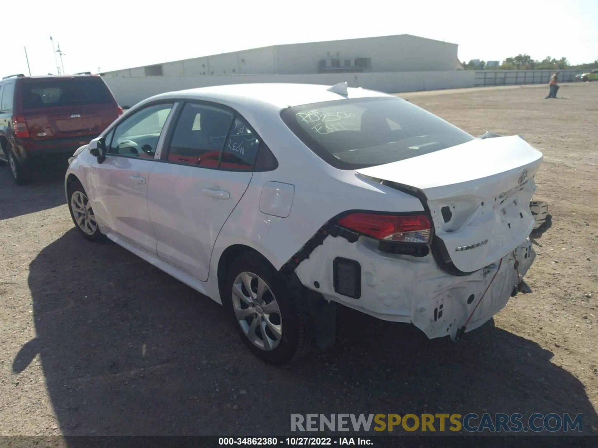 3 fotografías del automóvil dañado 5YFEPMAE6MP183841 TOYOTA COROLLA 2021