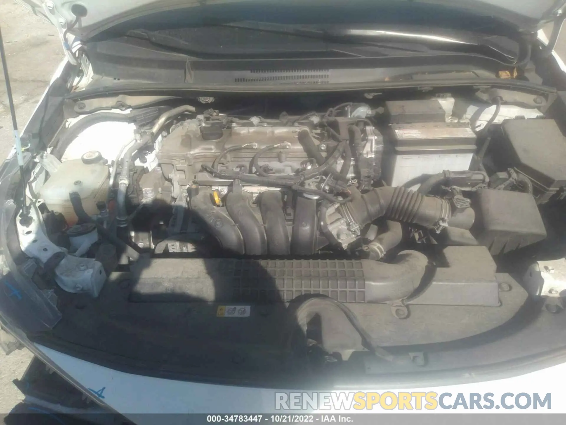 10 fotografías del automóvil dañado 5YFEPMAE6MP184102 TOYOTA COROLLA 2021