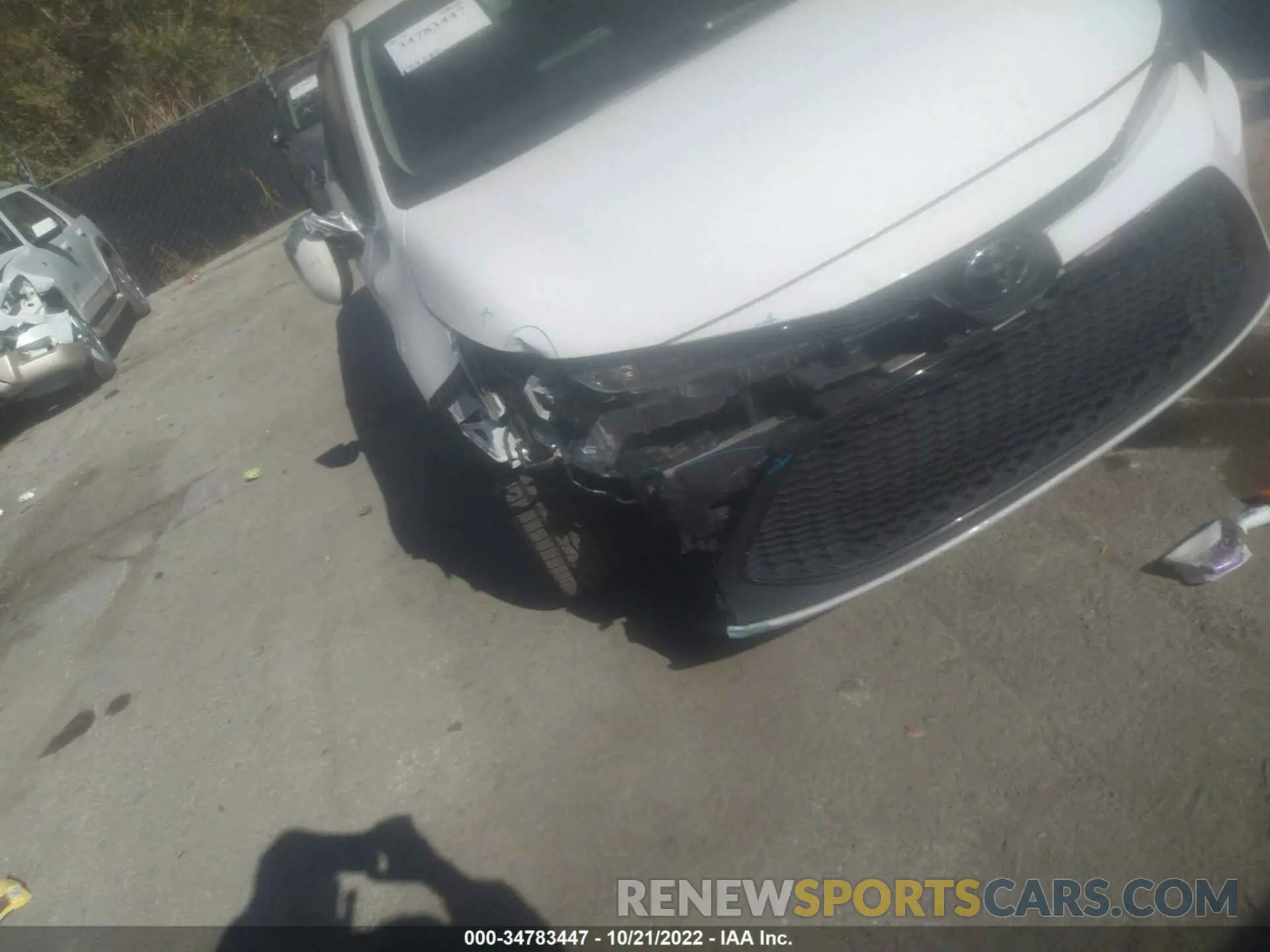 6 fotografías del automóvil dañado 5YFEPMAE6MP184102 TOYOTA COROLLA 2021
