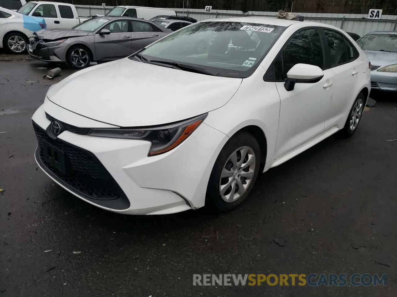 1 fotografías del automóvil dañado 5YFEPMAE6MP187954 TOYOTA COROLLA 2021