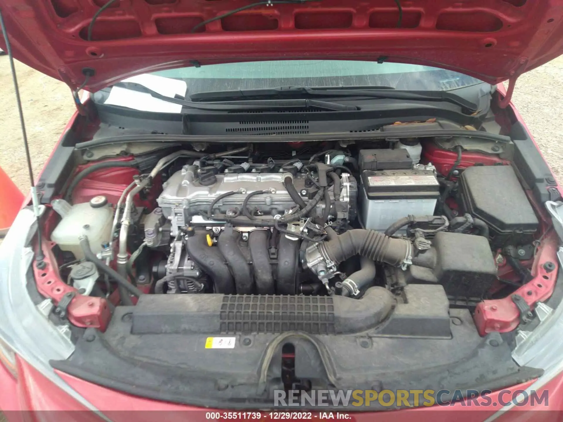 10 fotografías del automóvil dañado 5YFEPMAE6MP192703 TOYOTA COROLLA 2021