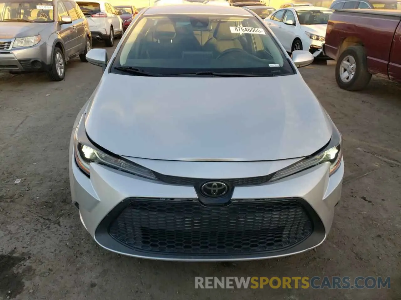 5 fotografías del automóvil dañado 5YFEPMAE6MP203246 TOYOTA COROLLA 2021