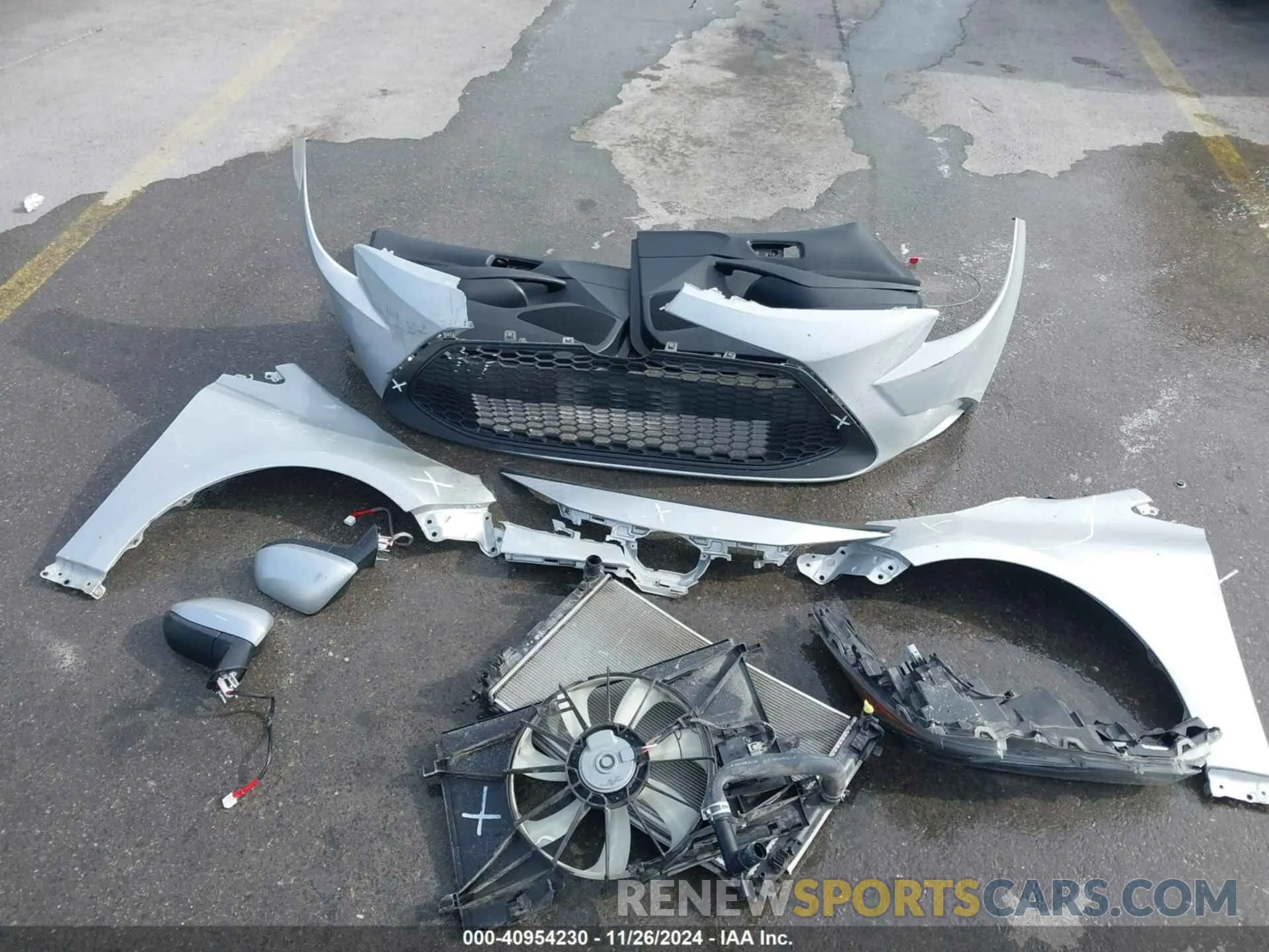 12 fotografías del automóvil dañado 5YFEPMAE6MP224534 TOYOTA COROLLA 2021