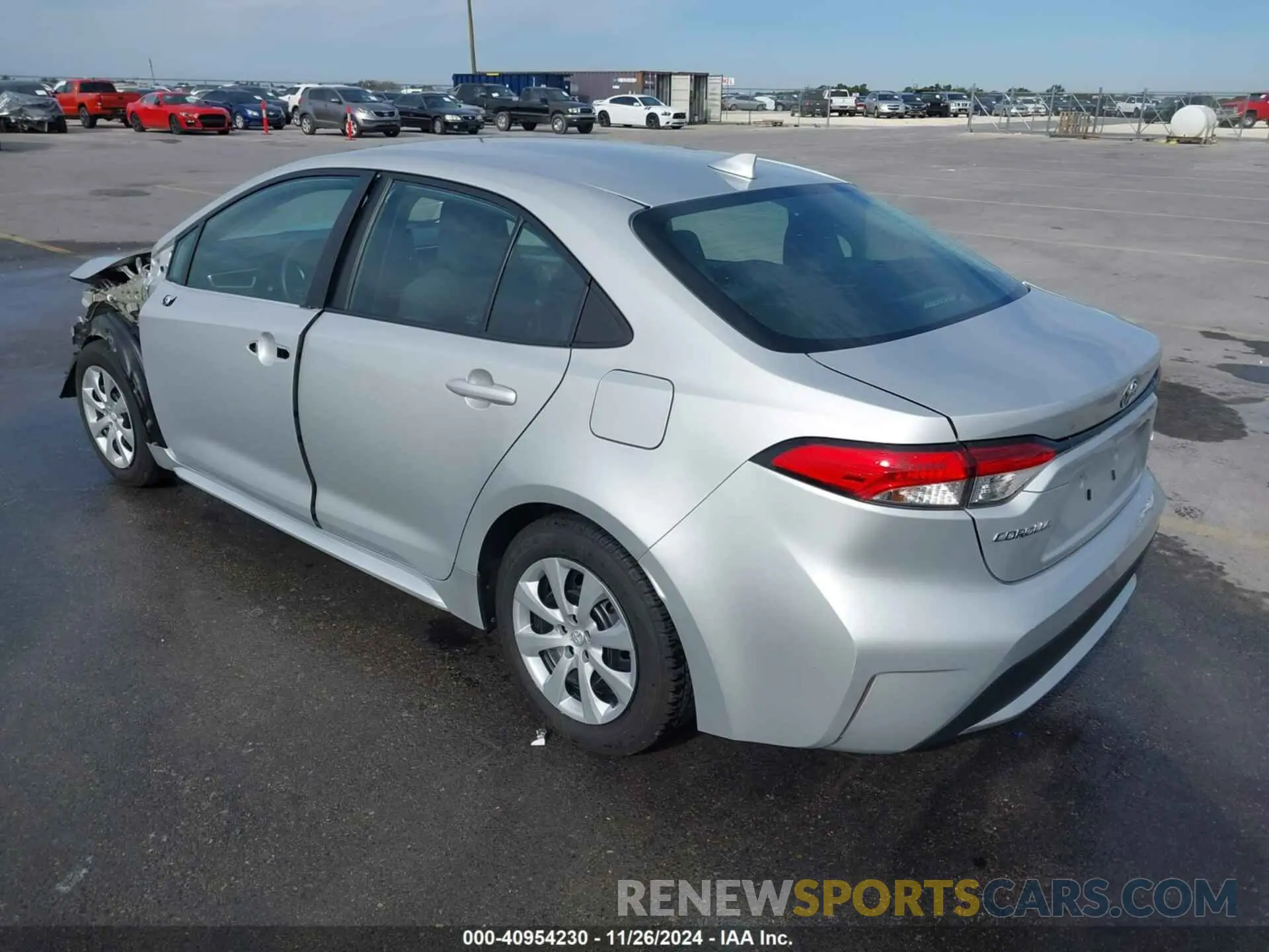 3 fotografías del automóvil dañado 5YFEPMAE6MP224534 TOYOTA COROLLA 2021