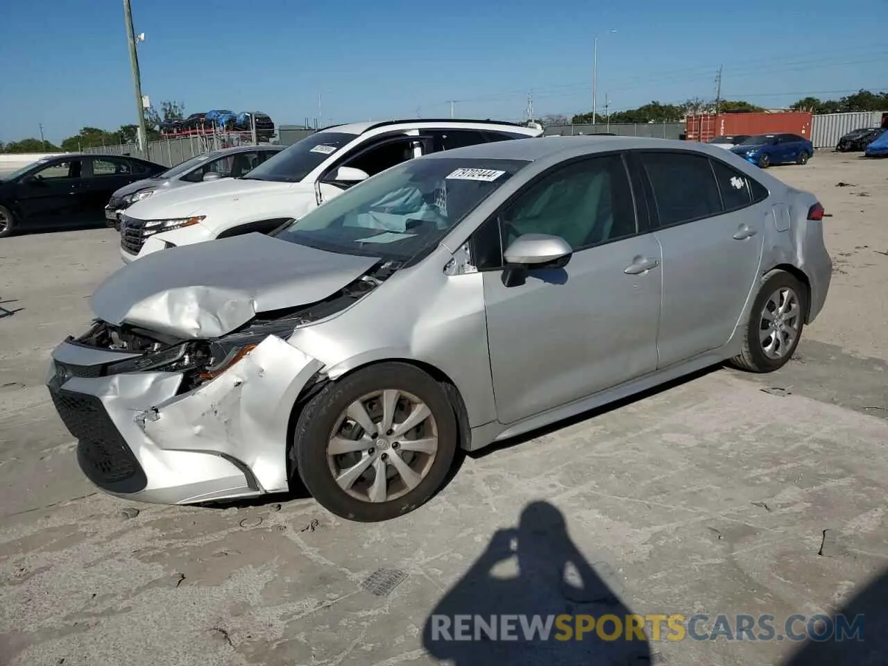1 fotografías del automóvil dañado 5YFEPMAE6MP228387 TOYOTA COROLLA 2021