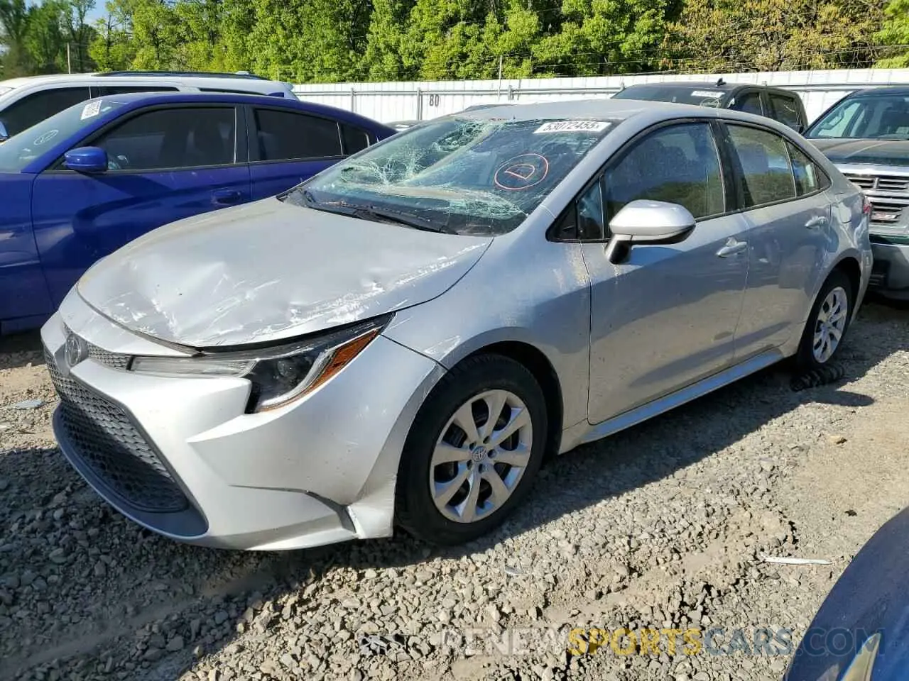 1 fotografías del automóvil dañado 5YFEPMAE6MP247697 TOYOTA COROLLA 2021