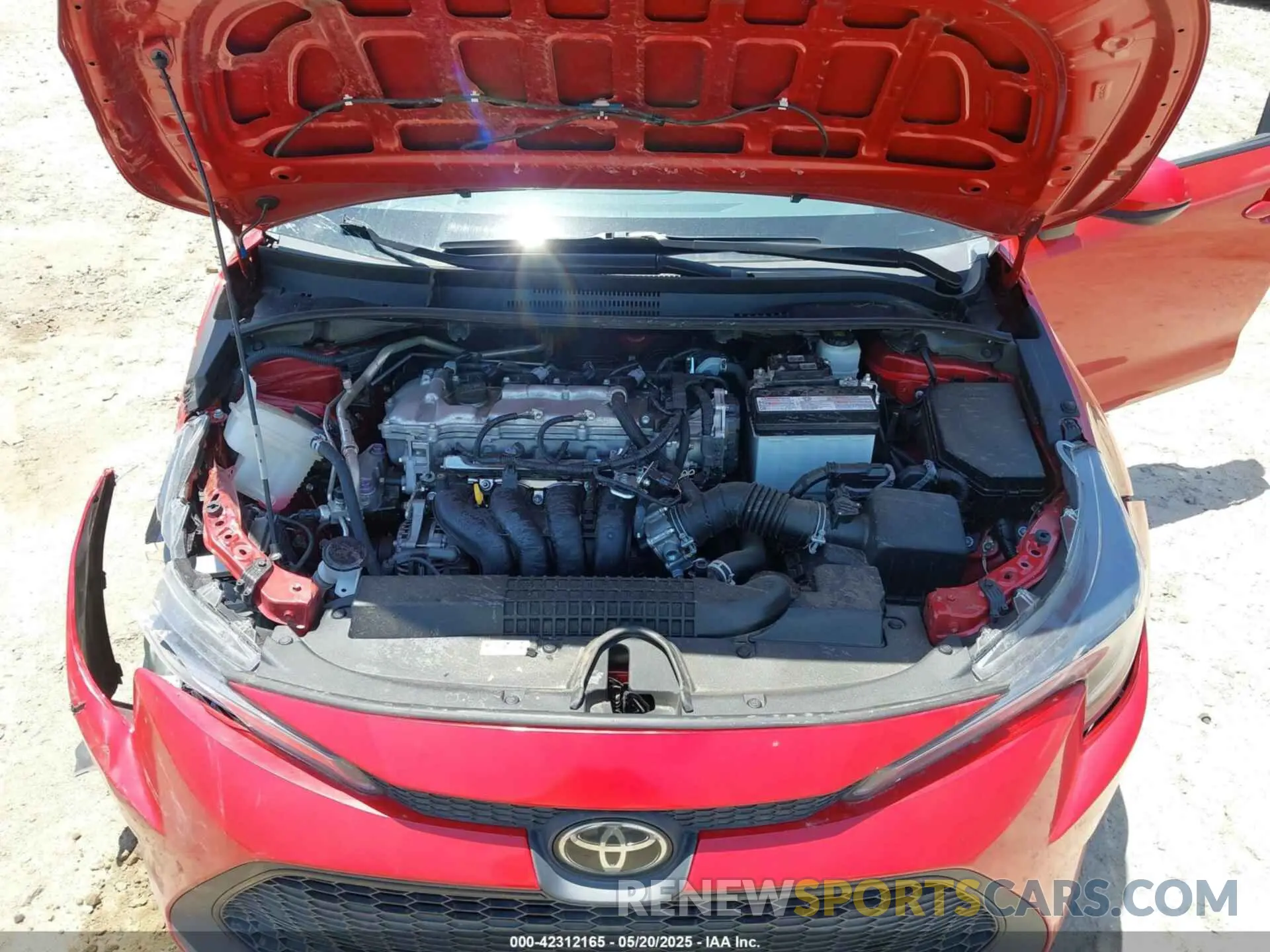 10 fotografías del automóvil dañado 5YFEPMAE6MP251720 TOYOTA COROLLA 2021
