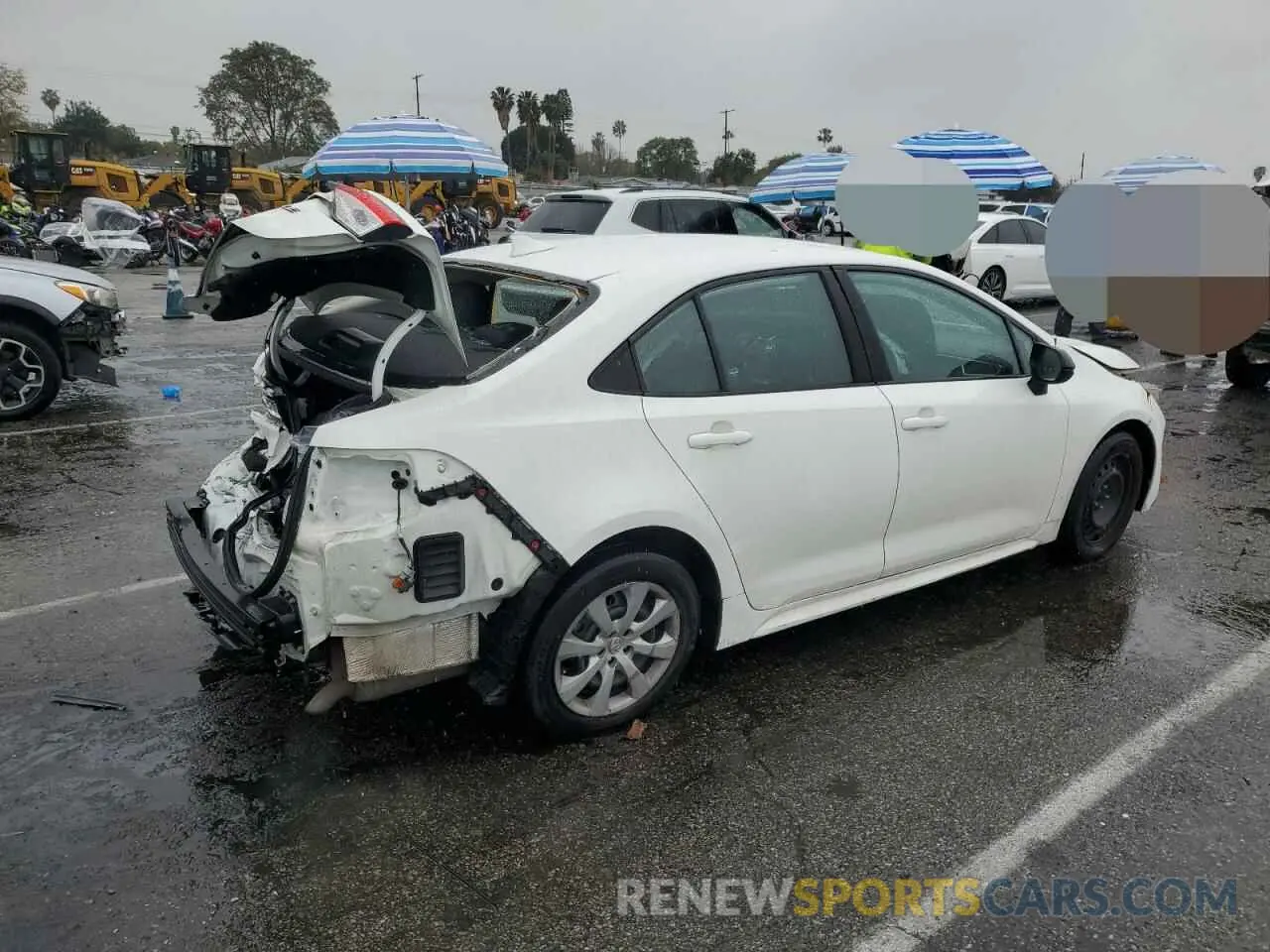 3 fotografías del automóvil dañado 5YFEPMAE6MP252219 TOYOTA COROLLA 2021