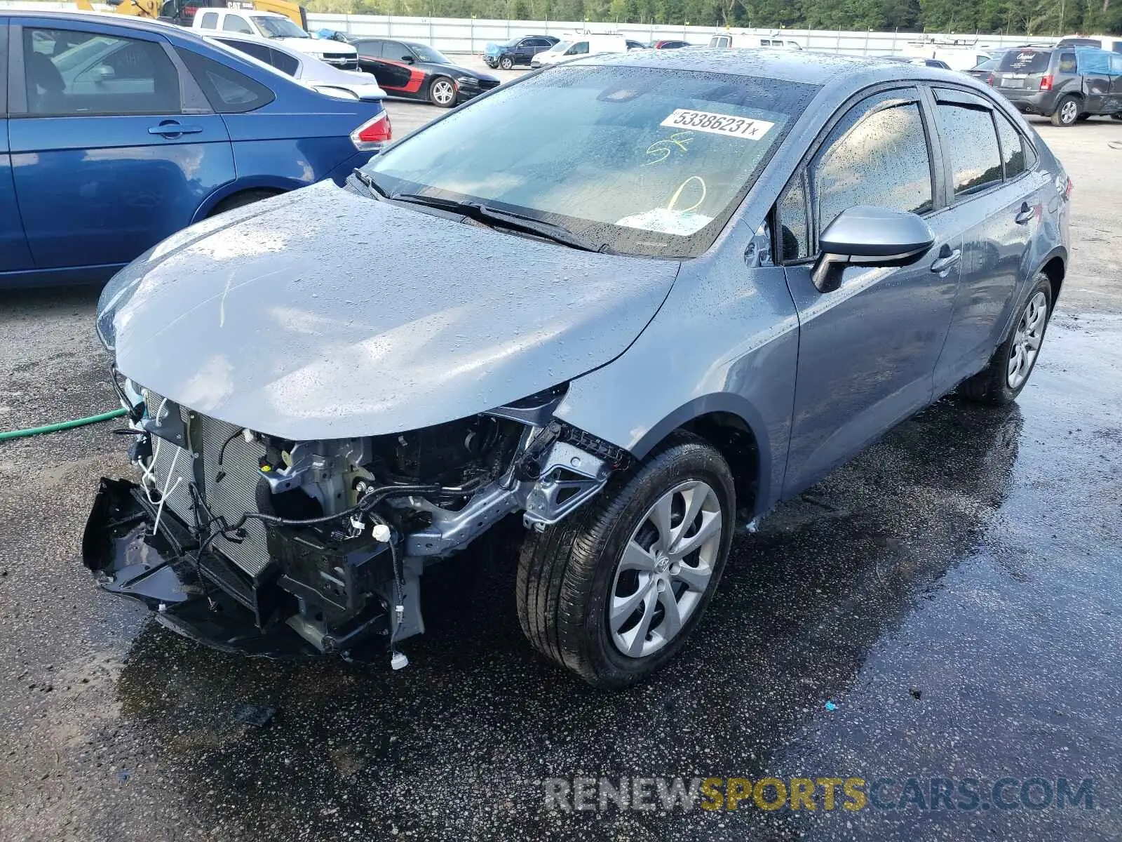 2 fotografías del automóvil dañado 5YFEPMAE7MP147835 TOYOTA COROLLA 2021