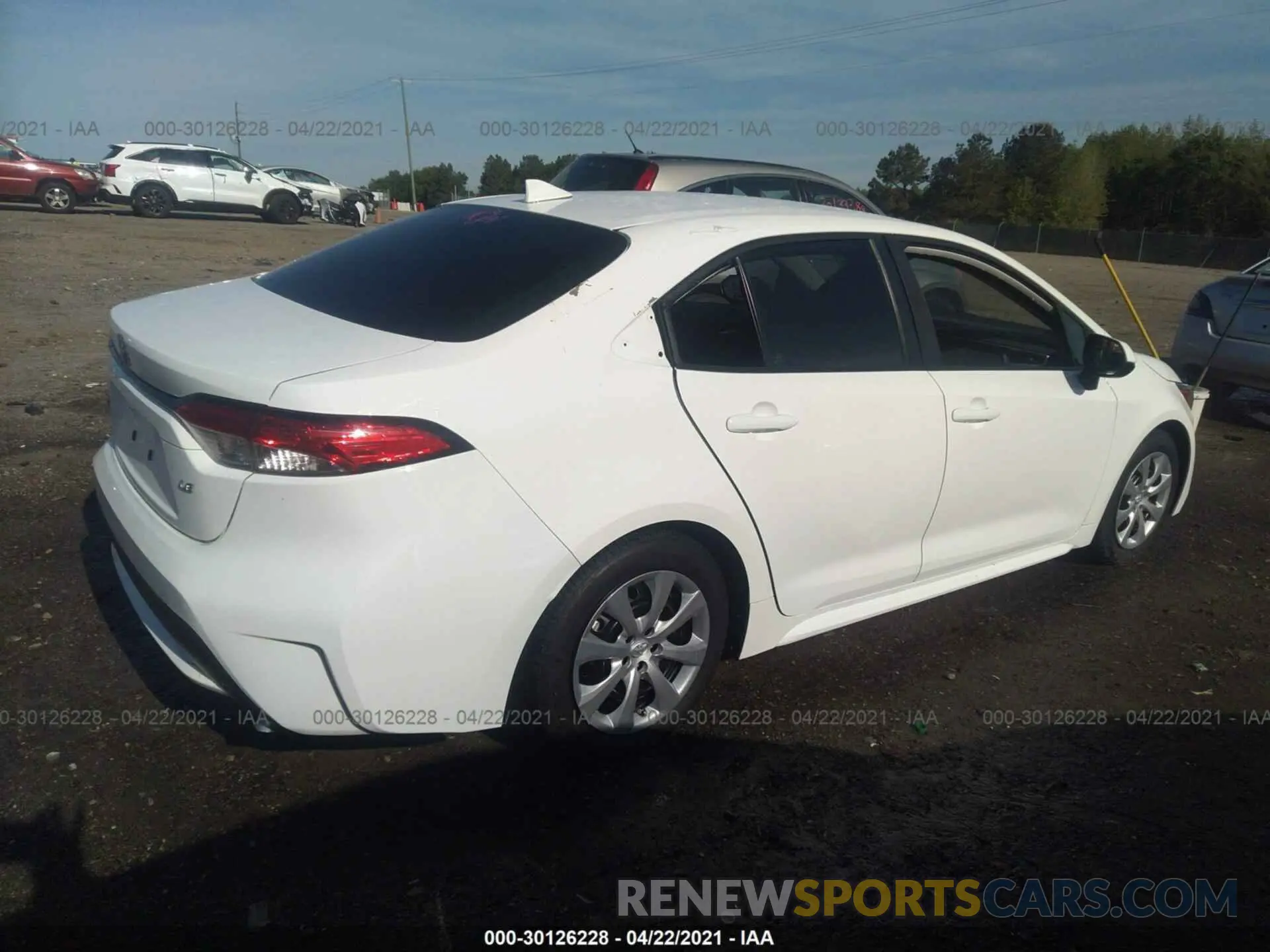 4 fotografías del automóvil dañado 5YFEPMAE7MP154509 TOYOTA COROLLA 2021