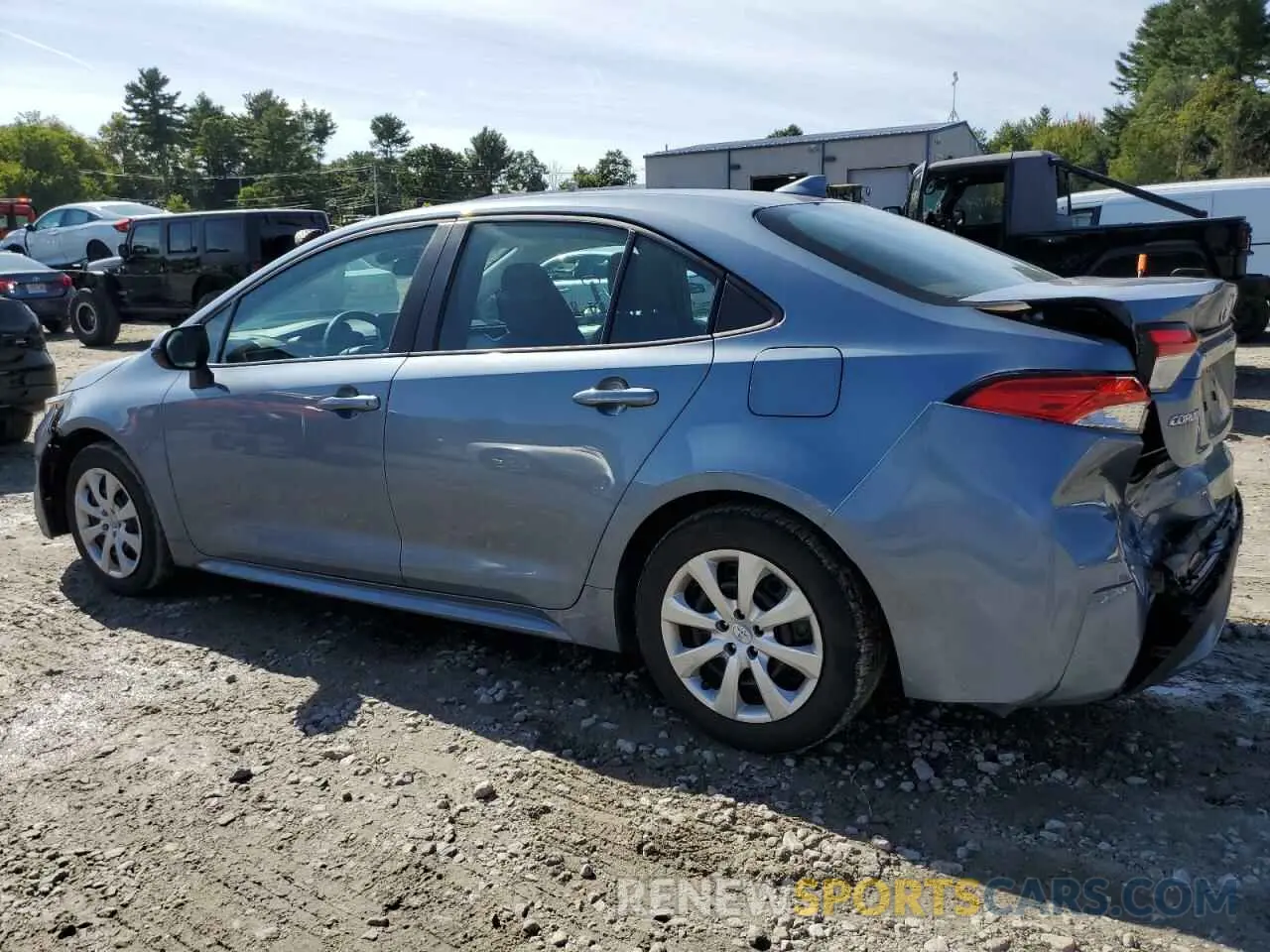 2 fotografías del automóvil dañado 5YFEPMAE7MP162948 TOYOTA COROLLA 2021