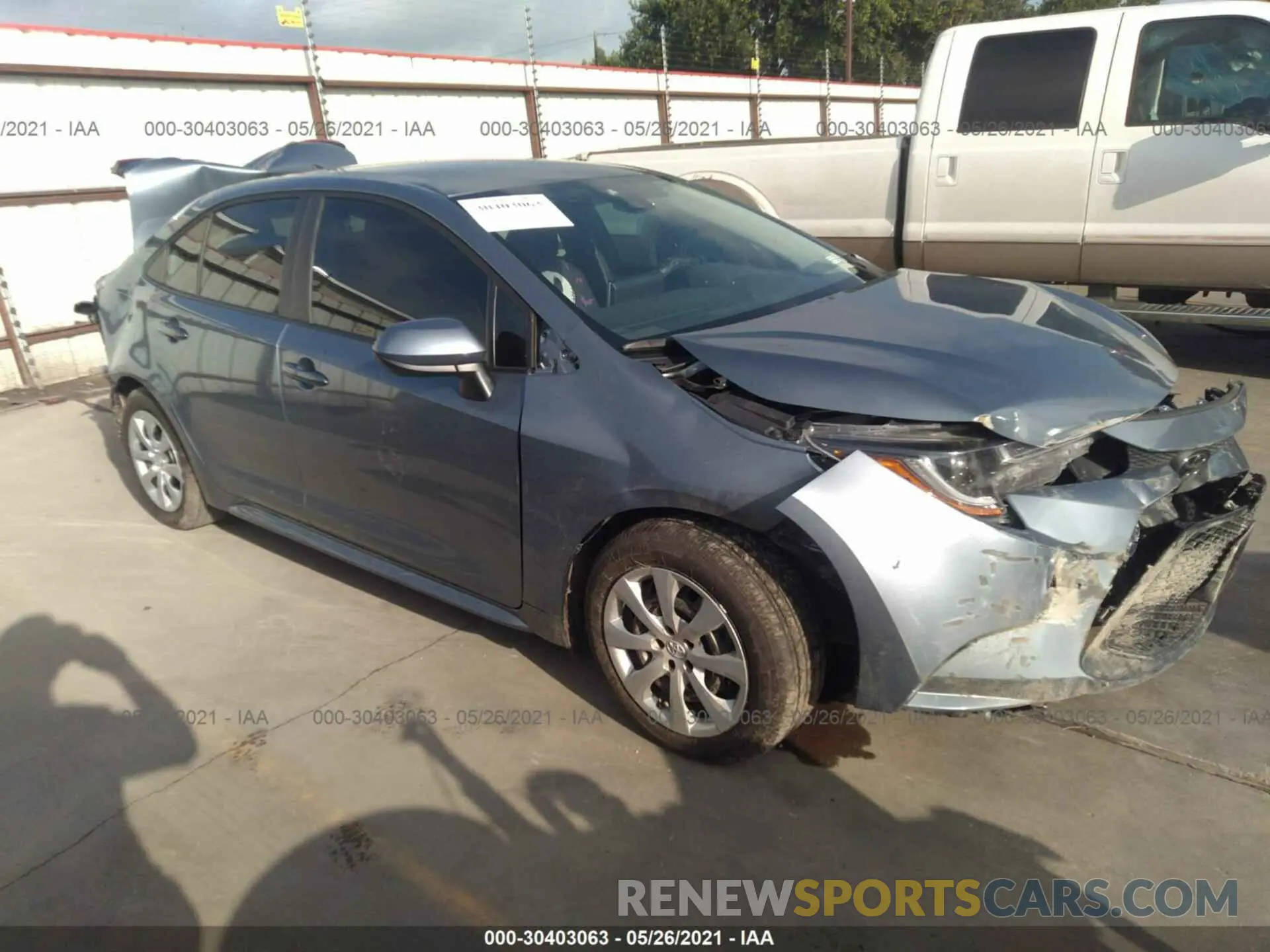1 fotografías del automóvil dañado 5YFEPMAE7MP173514 TOYOTA COROLLA 2021