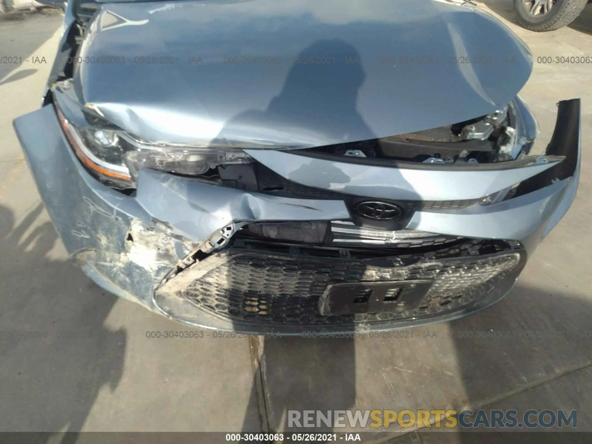 6 fotografías del automóvil dañado 5YFEPMAE7MP173514 TOYOTA COROLLA 2021