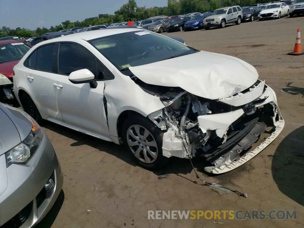 4 fotografías del automóvil dañado 5YFEPMAE7MP189048 TOYOTA COROLLA 2021