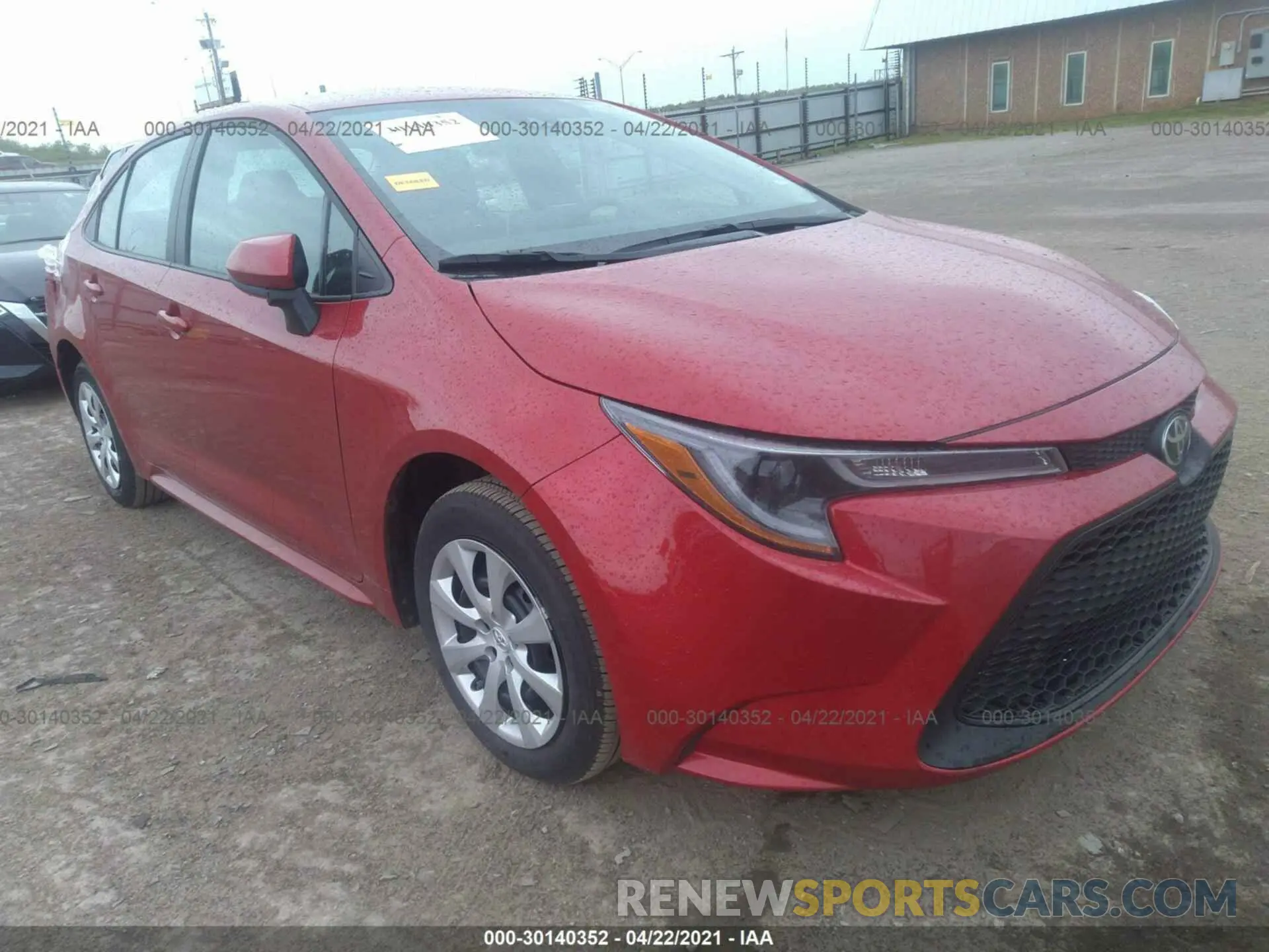 1 fotografías del automóvil dañado 5YFEPMAE7MP199188 TOYOTA COROLLA 2021