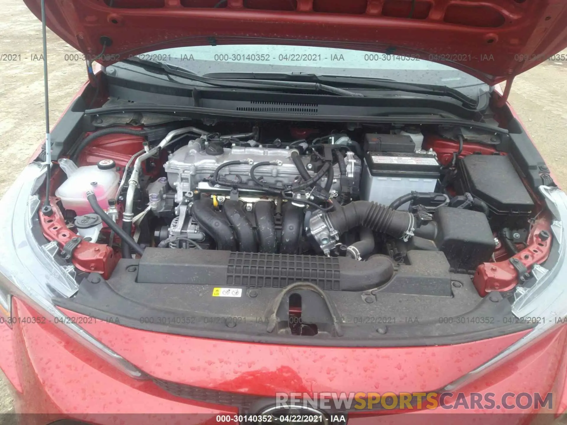 10 fotografías del automóvil dañado 5YFEPMAE7MP199188 TOYOTA COROLLA 2021