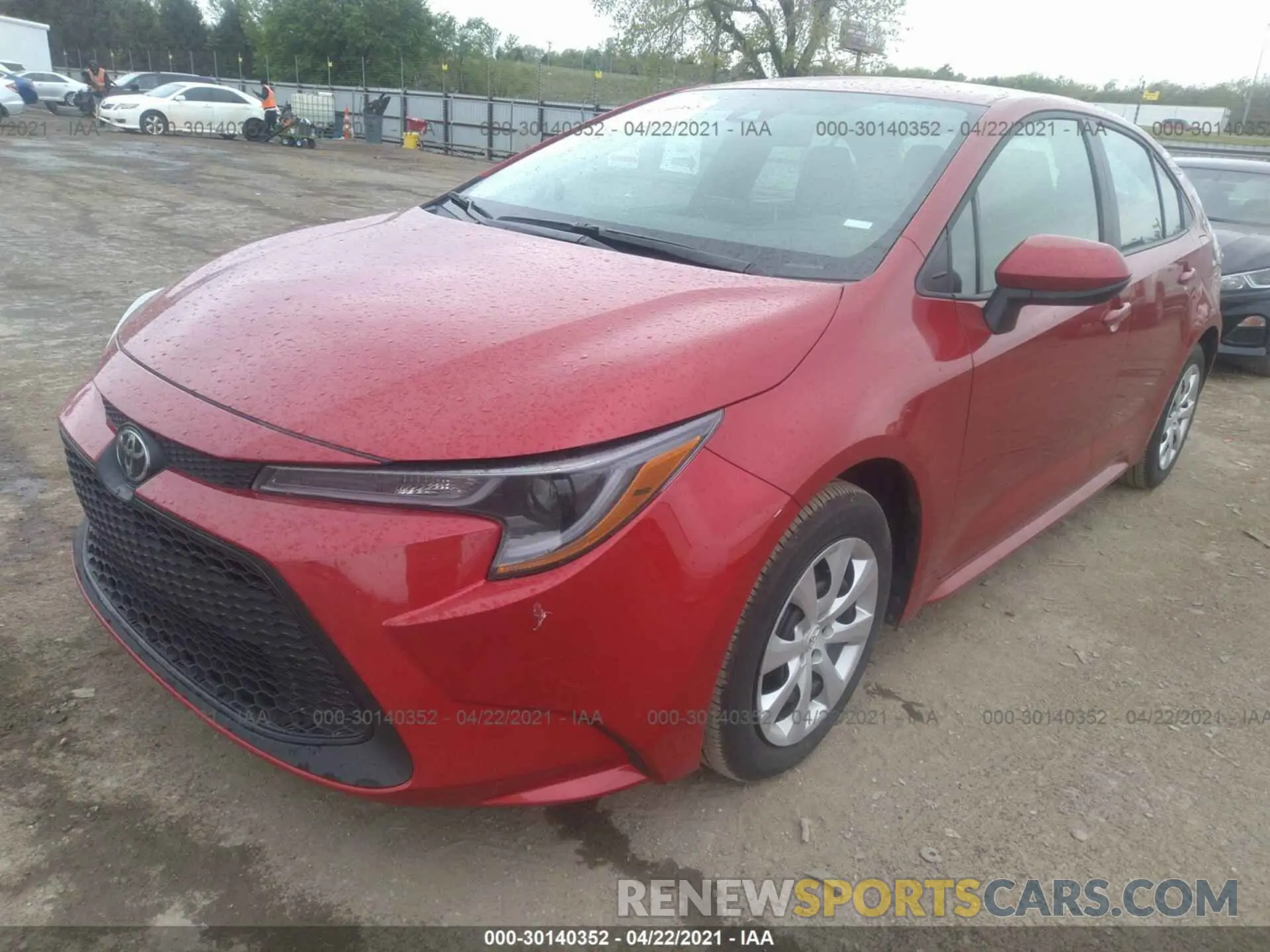 2 fotografías del automóvil dañado 5YFEPMAE7MP199188 TOYOTA COROLLA 2021