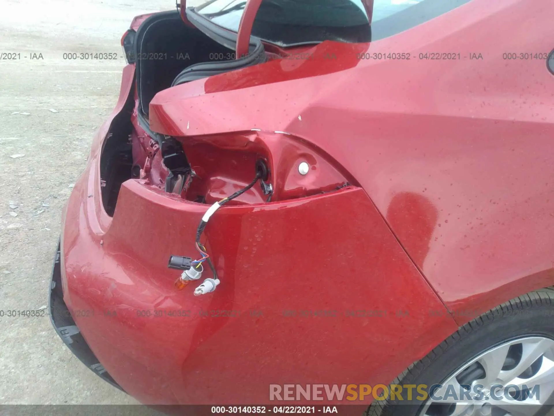 6 fotografías del automóvil dañado 5YFEPMAE7MP199188 TOYOTA COROLLA 2021