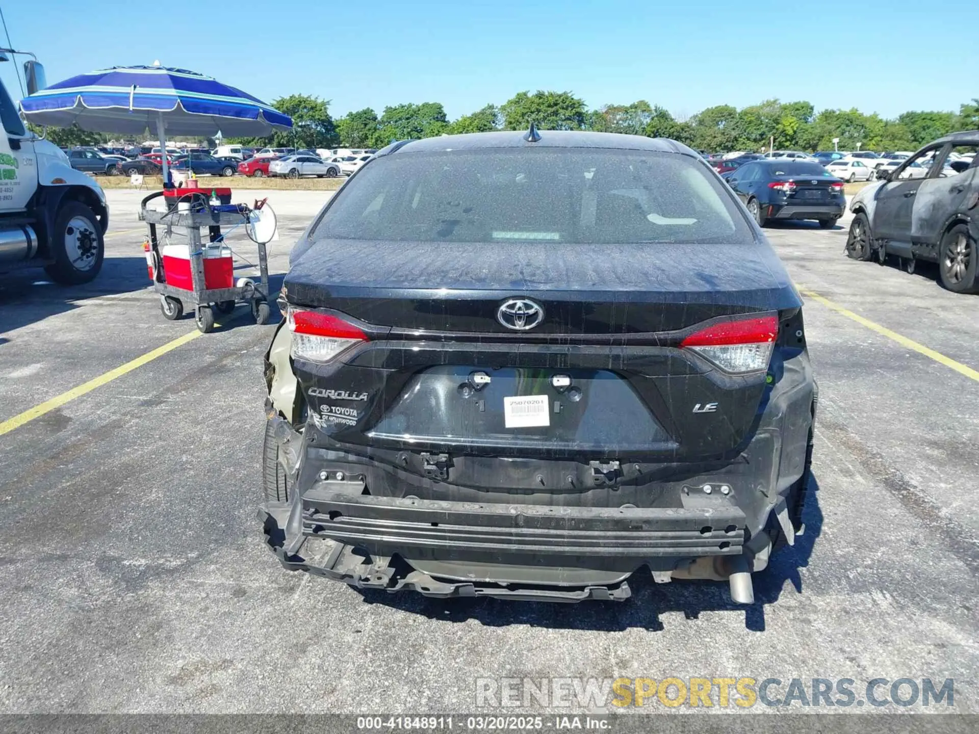 17 fotografías del automóvil dañado 5YFEPMAE7MP206236 TOYOTA COROLLA 2021