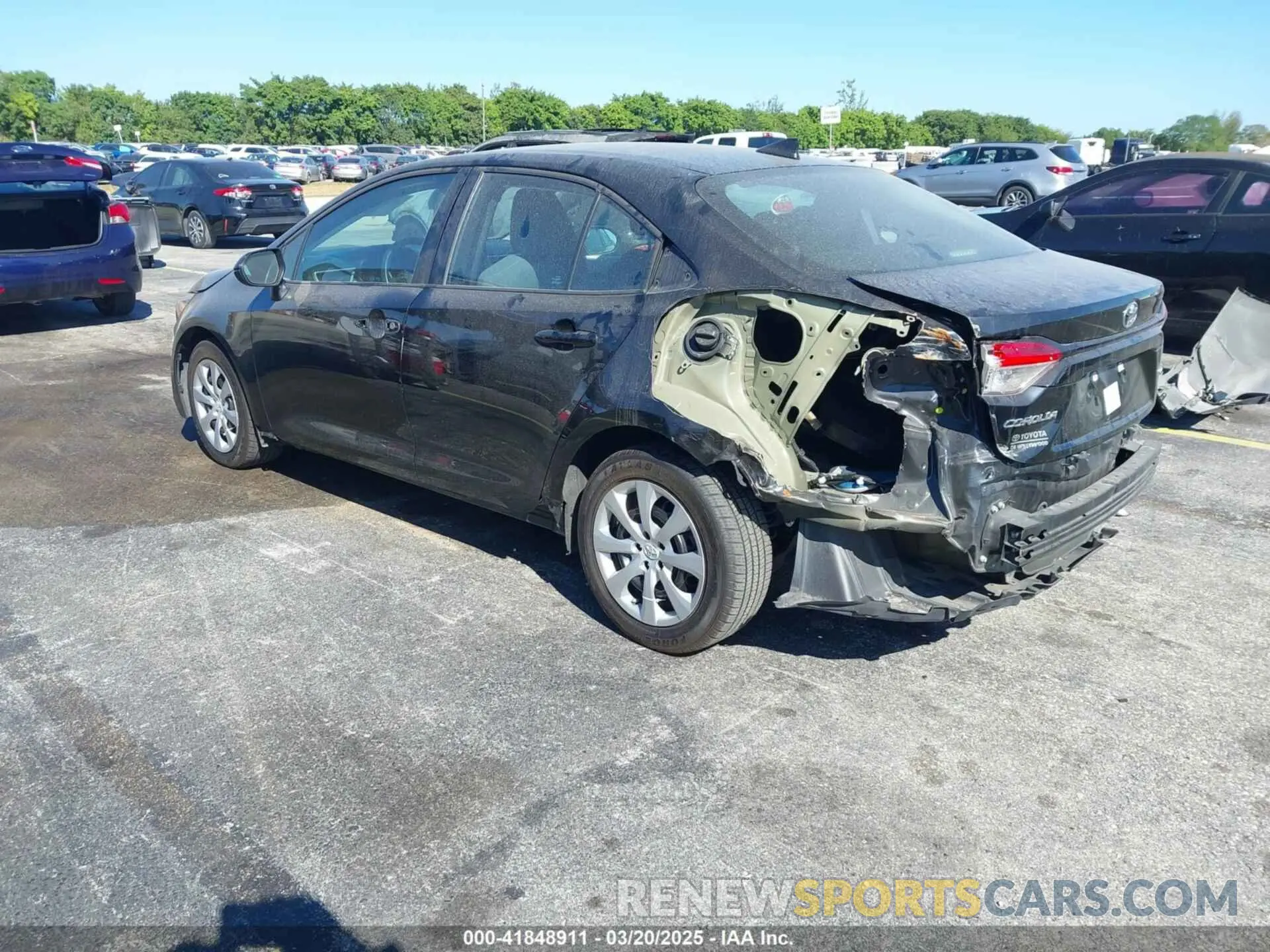 3 fotografías del automóvil dañado 5YFEPMAE7MP206236 TOYOTA COROLLA 2021