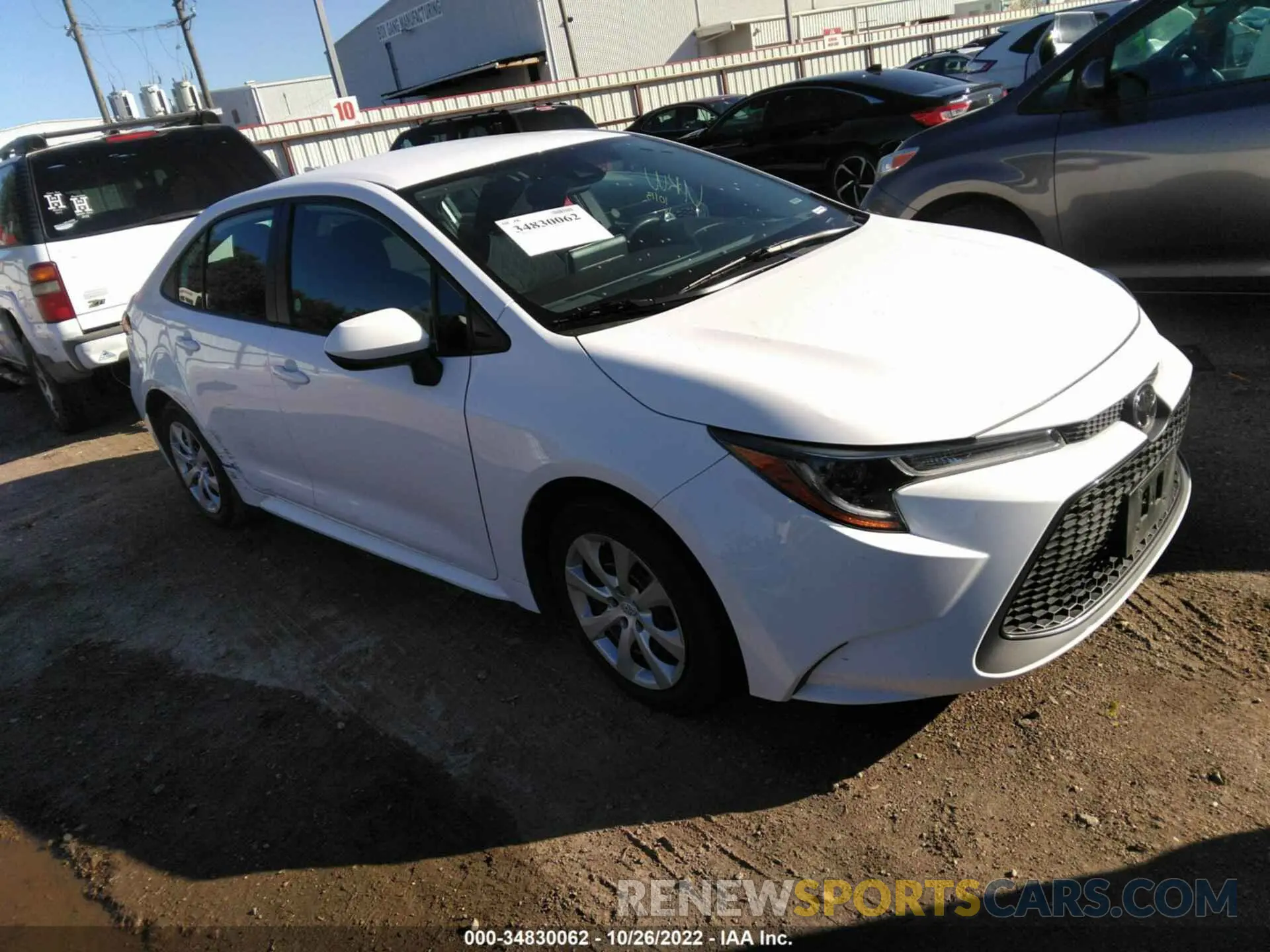 1 fotografías del automóvil dañado 5YFEPMAE7MP209038 TOYOTA COROLLA 2021