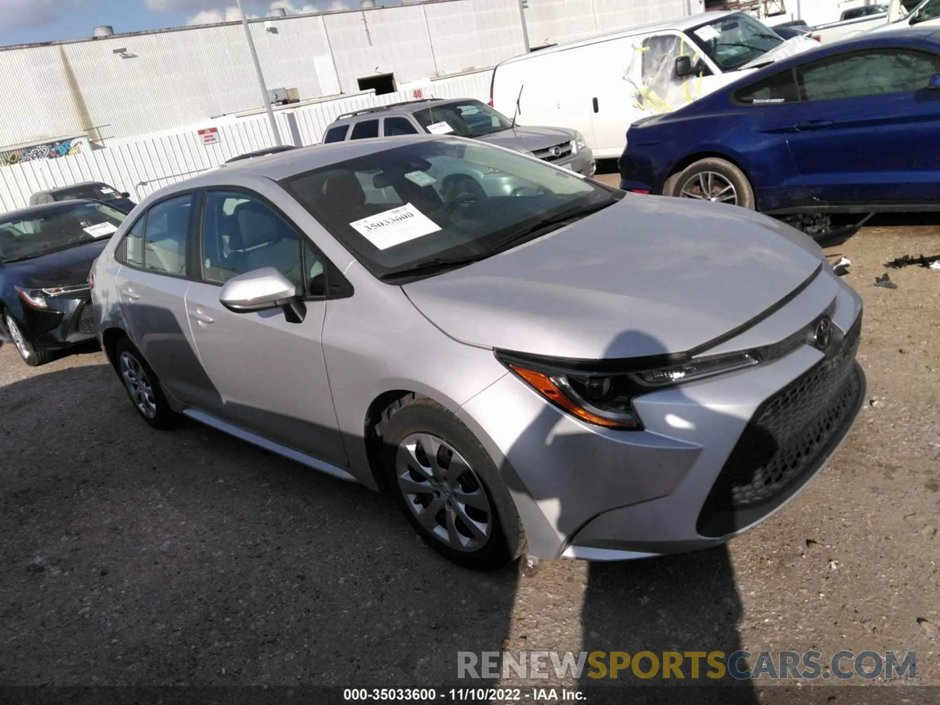 1 fotografías del automóvil dañado 5YFEPMAE7MP216068 TOYOTA COROLLA 2021
