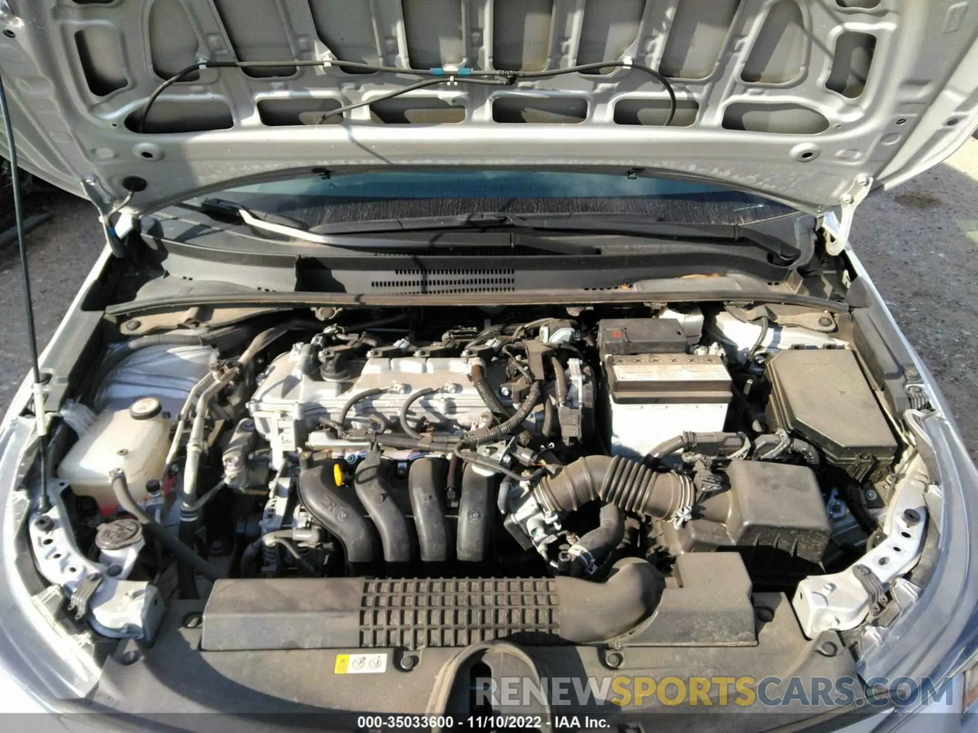 10 fotografías del automóvil dañado 5YFEPMAE7MP216068 TOYOTA COROLLA 2021