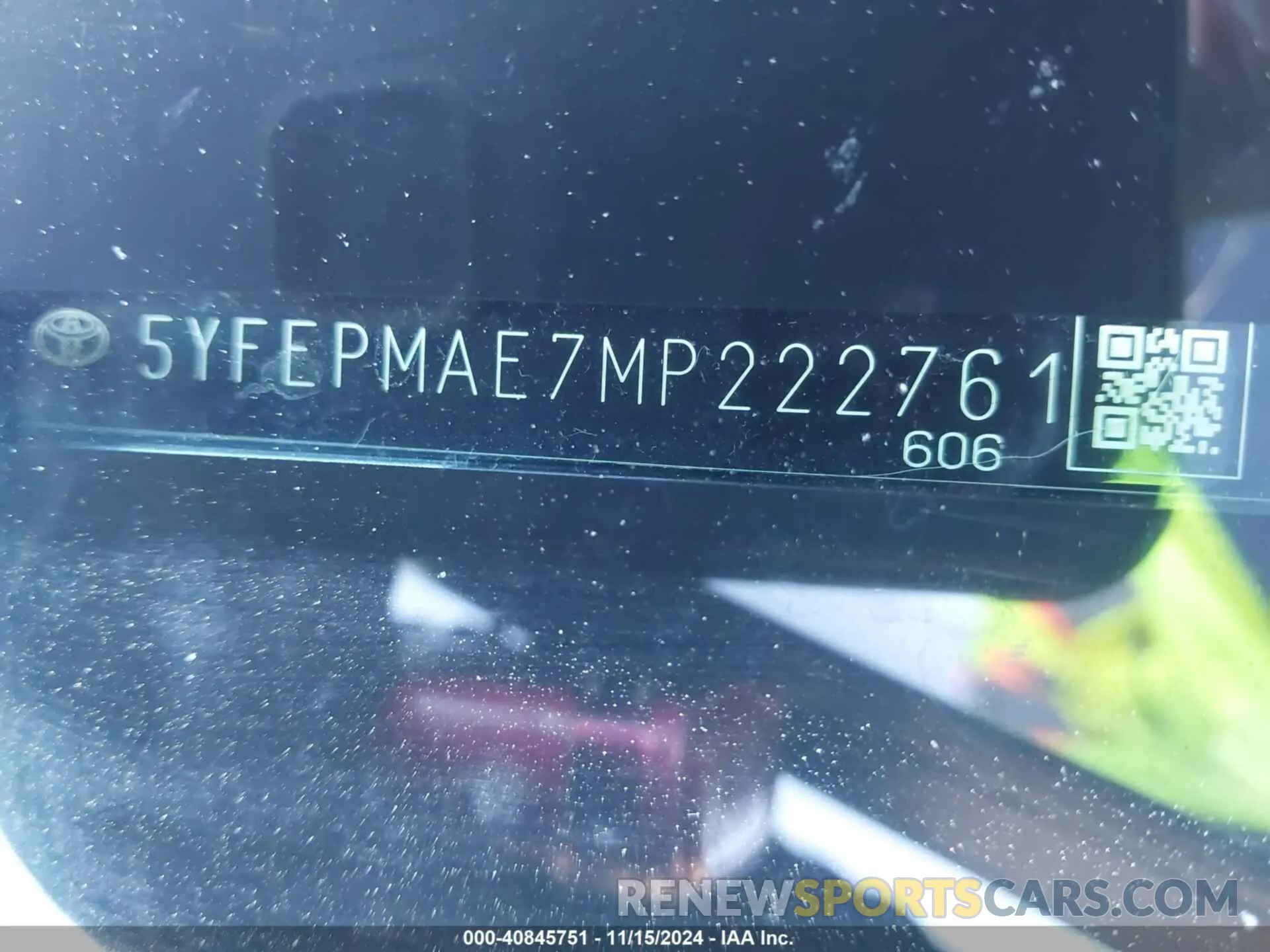 9 fotografías del automóvil dañado 5YFEPMAE7MP222761 TOYOTA COROLLA 2021