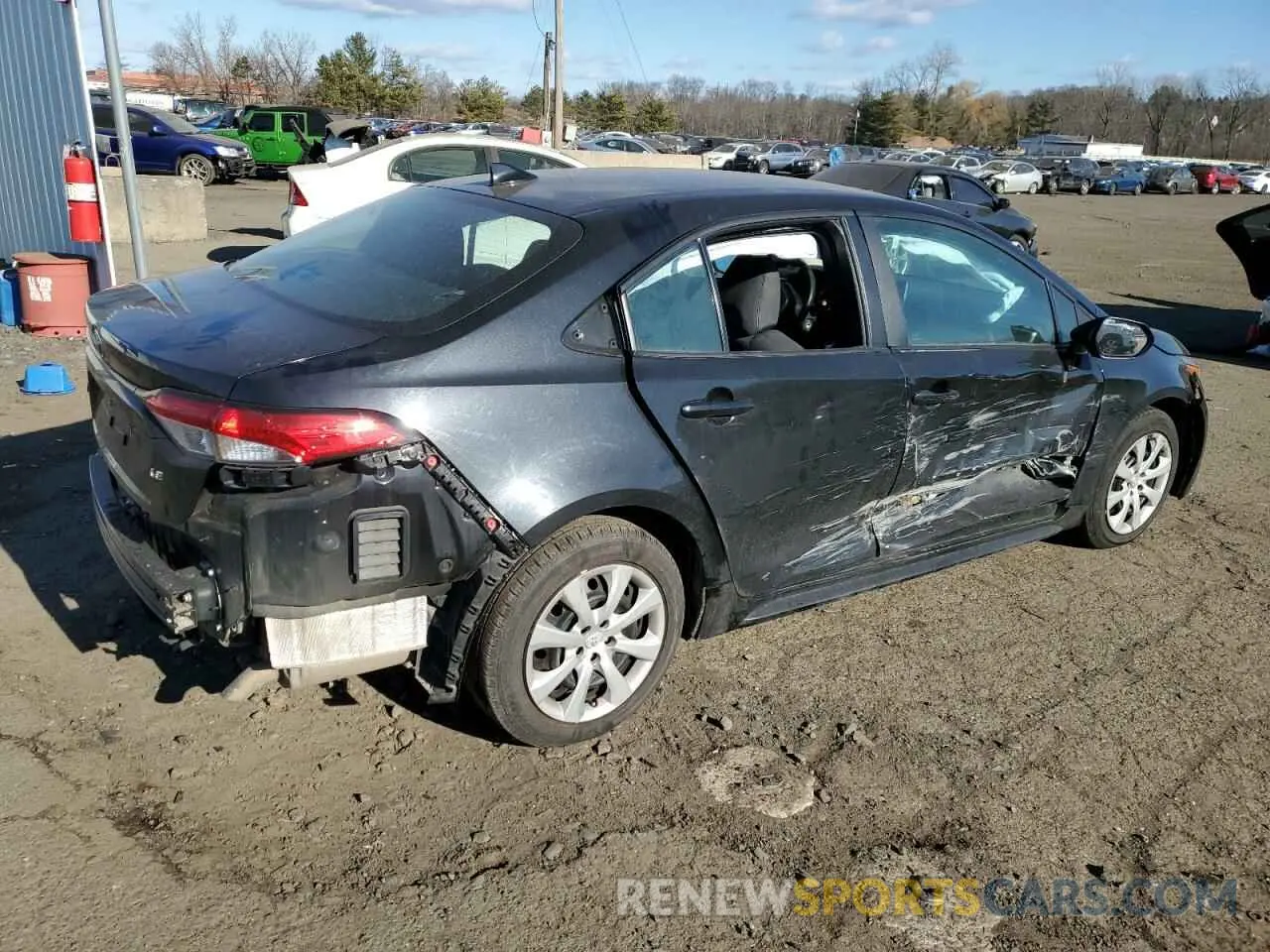 3 fotografías del automóvil dañado 5YFEPMAE7MP233226 TOYOTA COROLLA 2021
