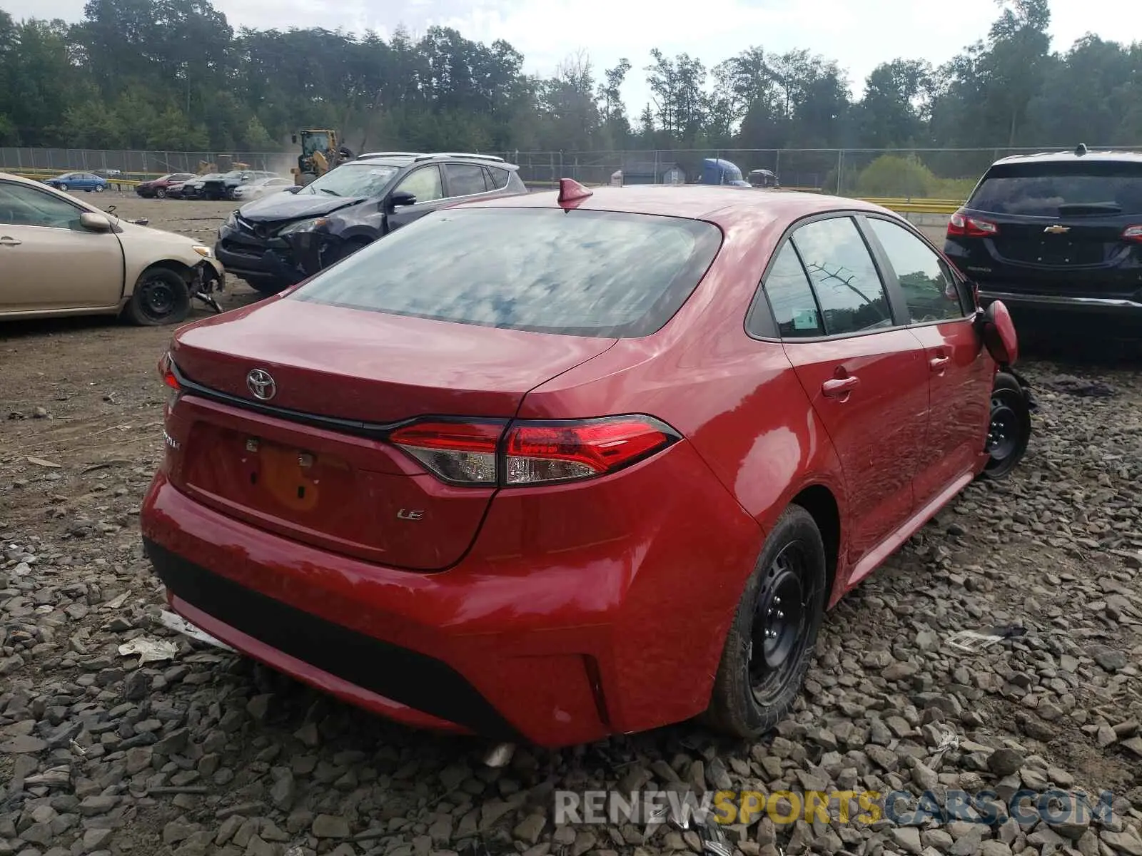 4 fotografías del automóvil dañado 5YFEPMAE7MP237910 TOYOTA COROLLA 2021