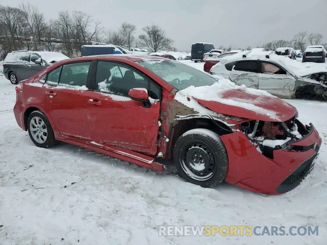 4 fotografías del automóvil dañado 5YFEPMAE7MP238667 TOYOTA COROLLA 2021