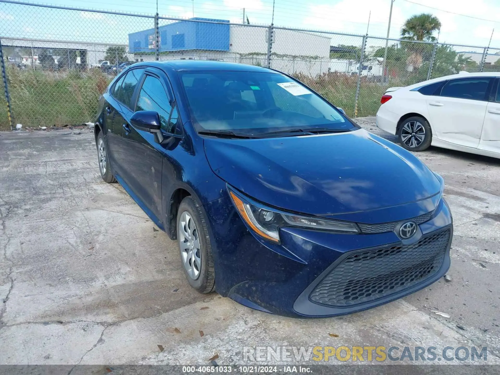 1 fotografías del automóvil dañado 5YFEPMAE8MP166975 TOYOTA COROLLA 2021
