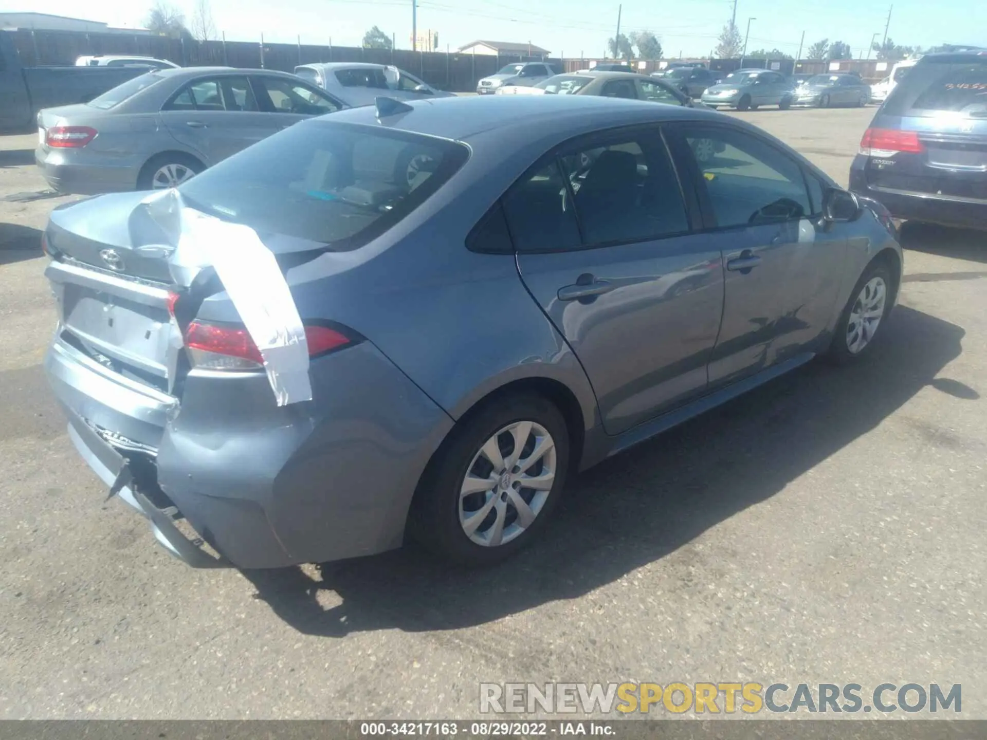 4 fotografías del automóvil dañado 5YFEPMAE8MP186255 TOYOTA COROLLA 2021