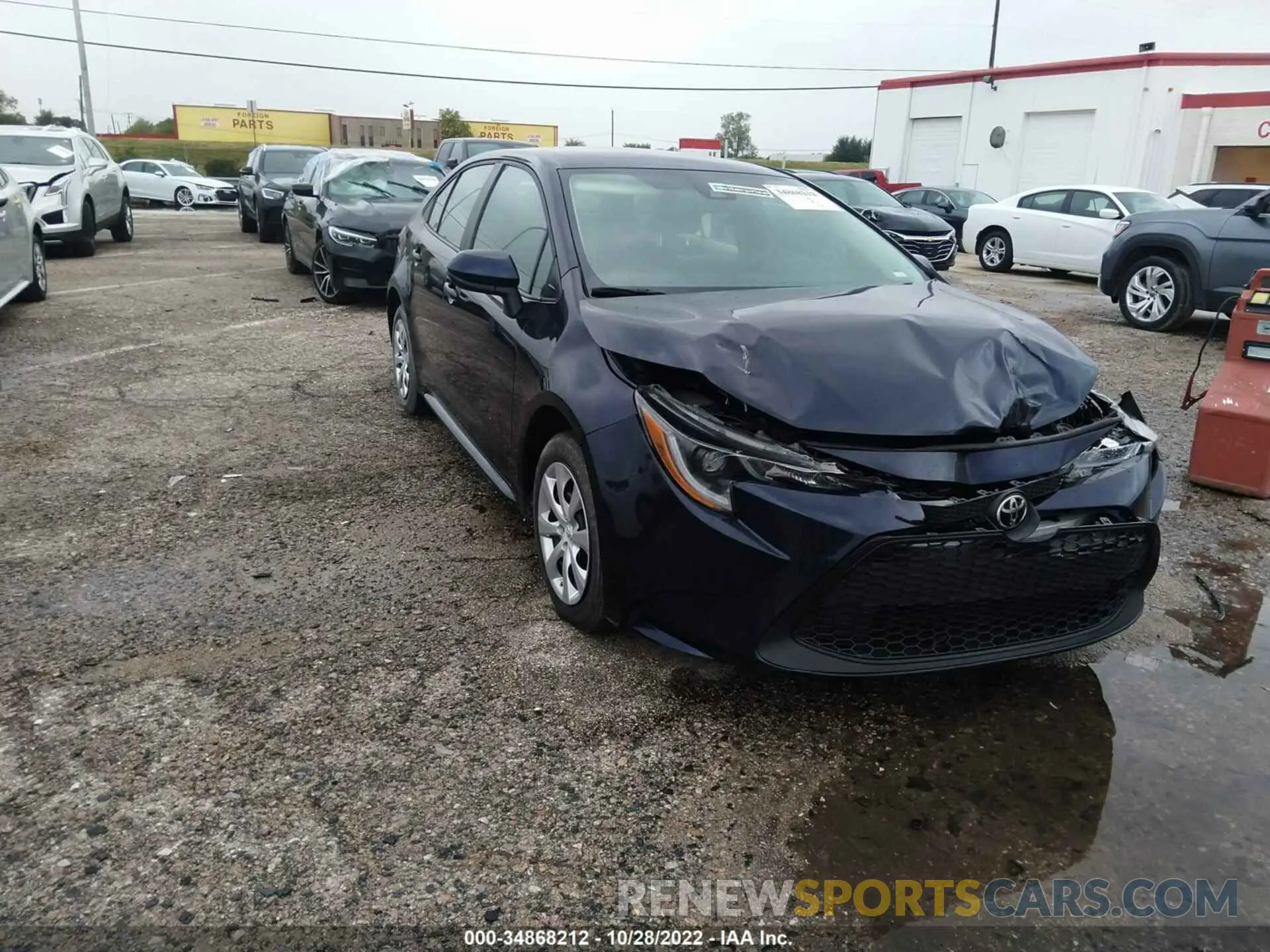 1 fotografías del automóvil dañado 5YFEPMAE8MP191309 TOYOTA COROLLA 2021
