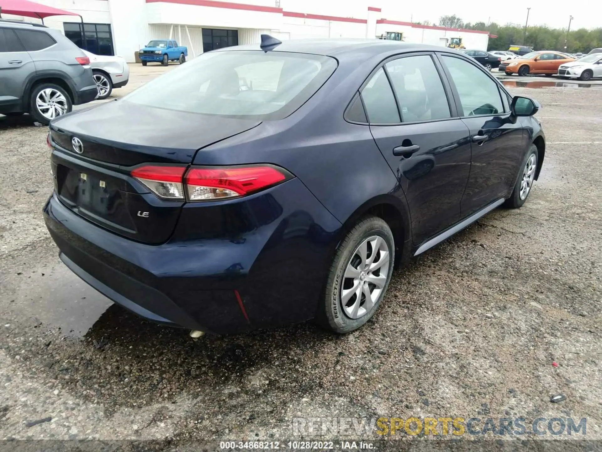 4 fotografías del automóvil dañado 5YFEPMAE8MP191309 TOYOTA COROLLA 2021
