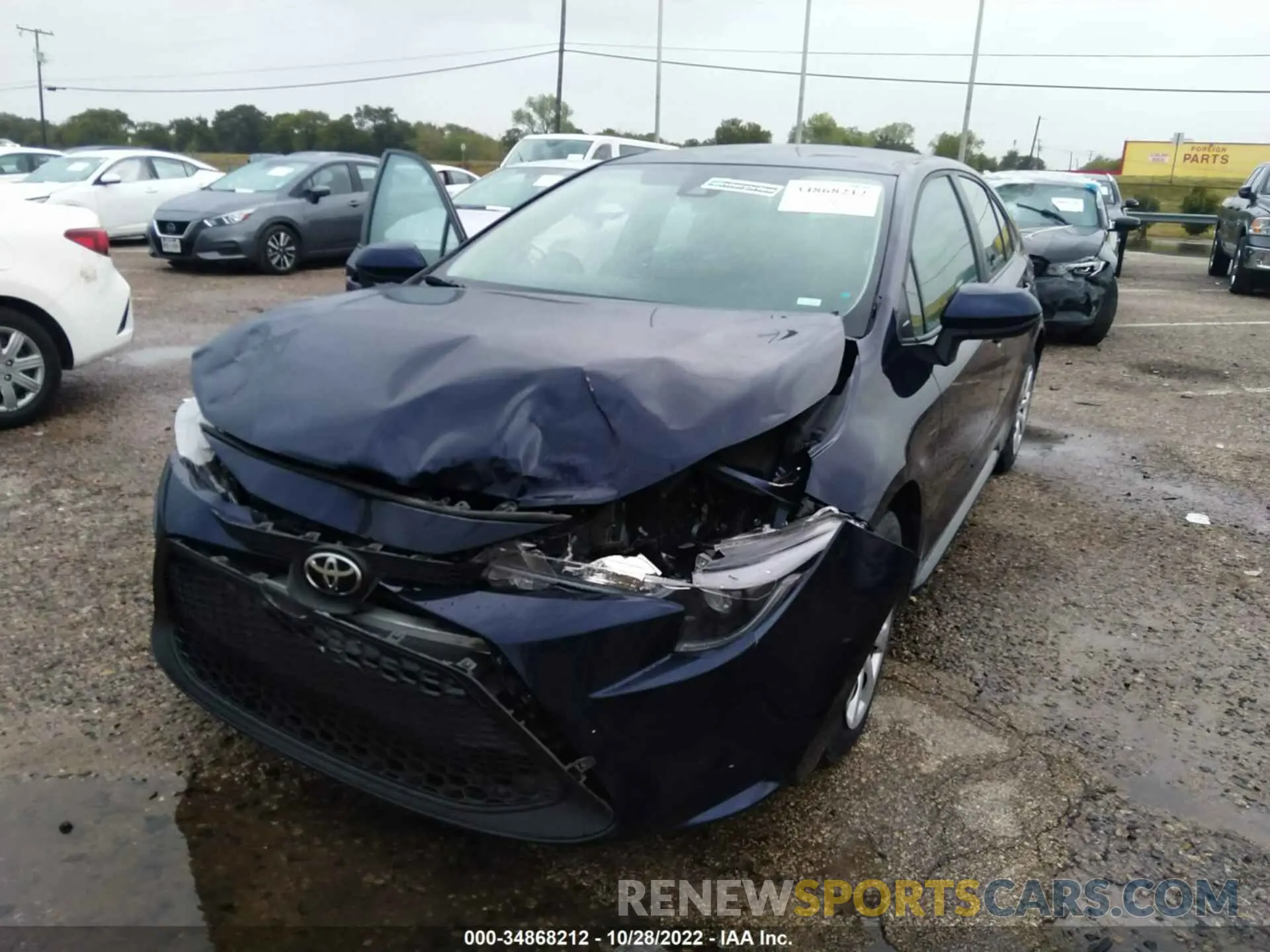 6 fotografías del automóvil dañado 5YFEPMAE8MP191309 TOYOTA COROLLA 2021