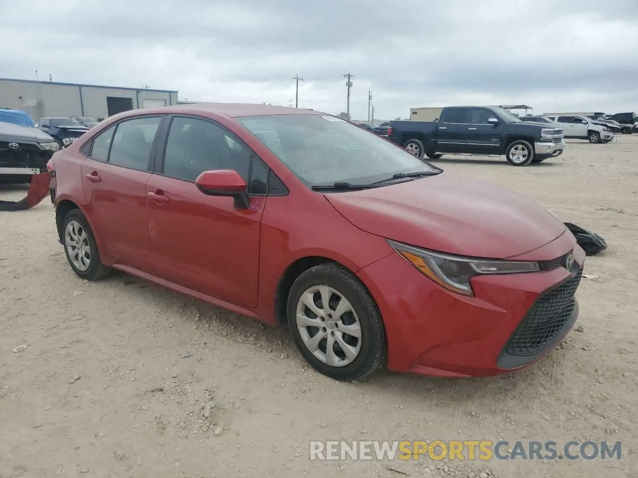 4 fotografías del automóvil dañado 5YFEPMAE8MP192718 TOYOTA COROLLA 2021
