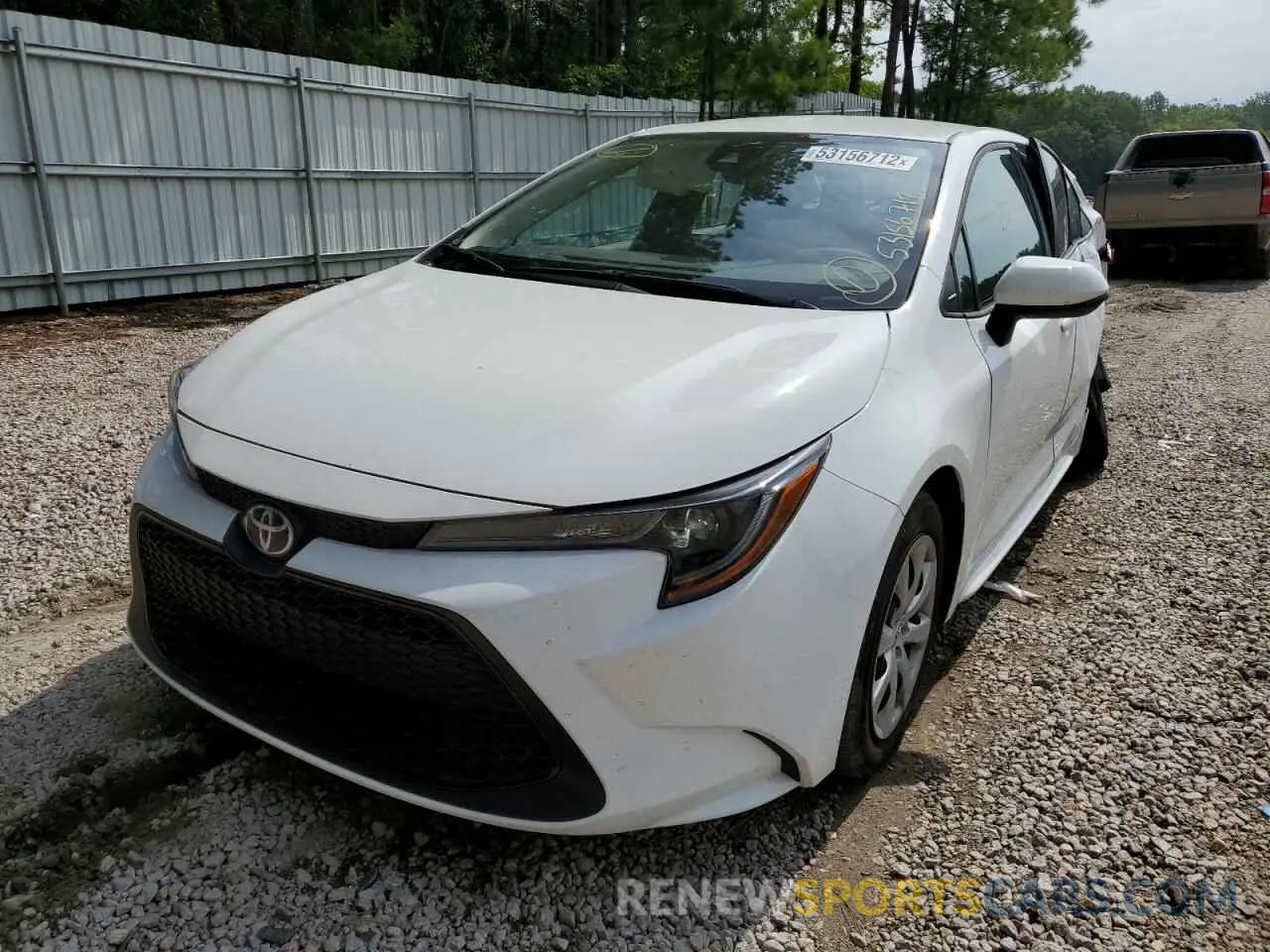 2 fotografías del automóvil dañado 5YFEPMAE8MP198423 TOYOTA COROLLA 2021