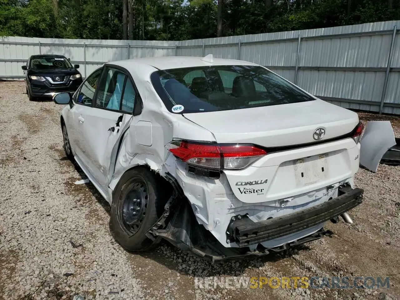 3 fotografías del automóvil dañado 5YFEPMAE8MP198423 TOYOTA COROLLA 2021