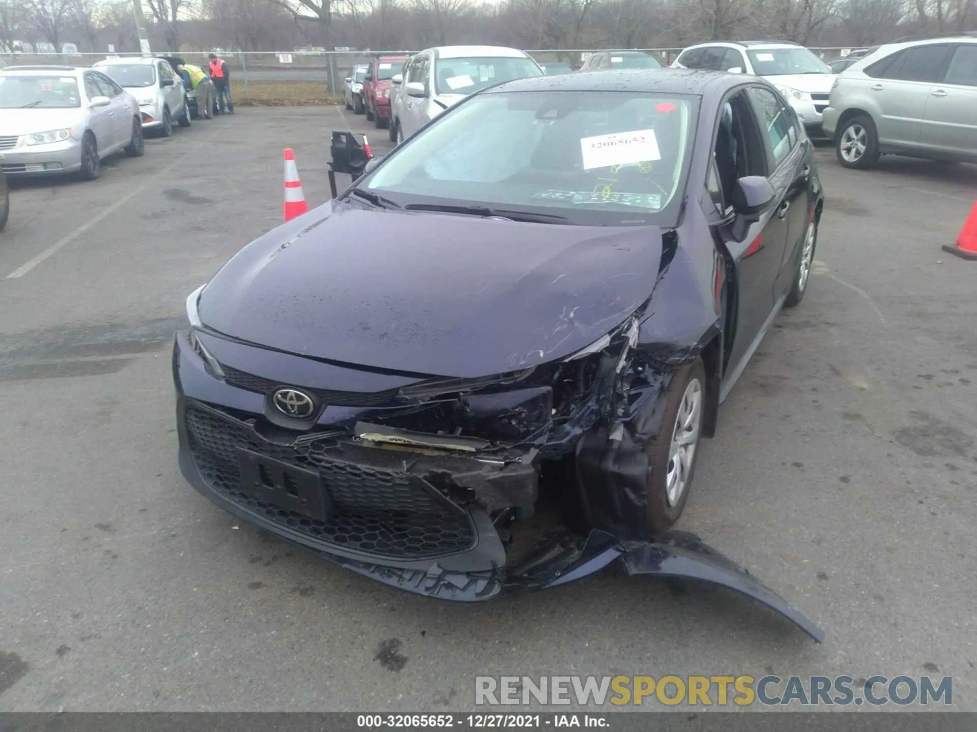 6 fotografías del automóvil dañado 5YFEPMAE8MP212305 TOYOTA COROLLA 2021