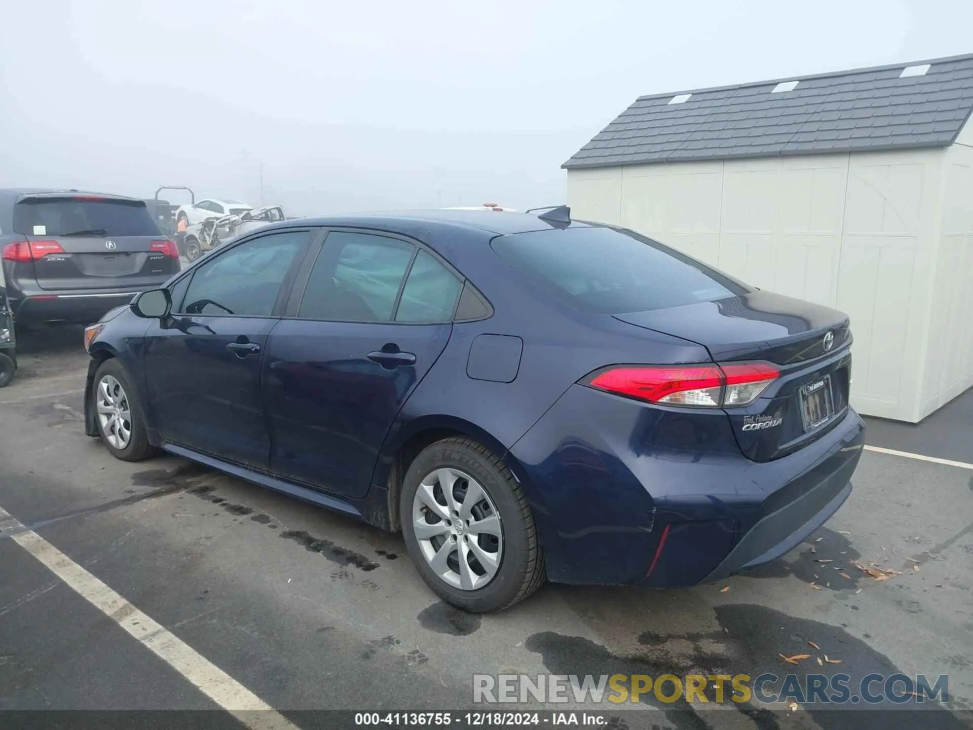 3 fotografías del automóvil dañado 5YFEPMAE8MP213194 TOYOTA COROLLA 2021