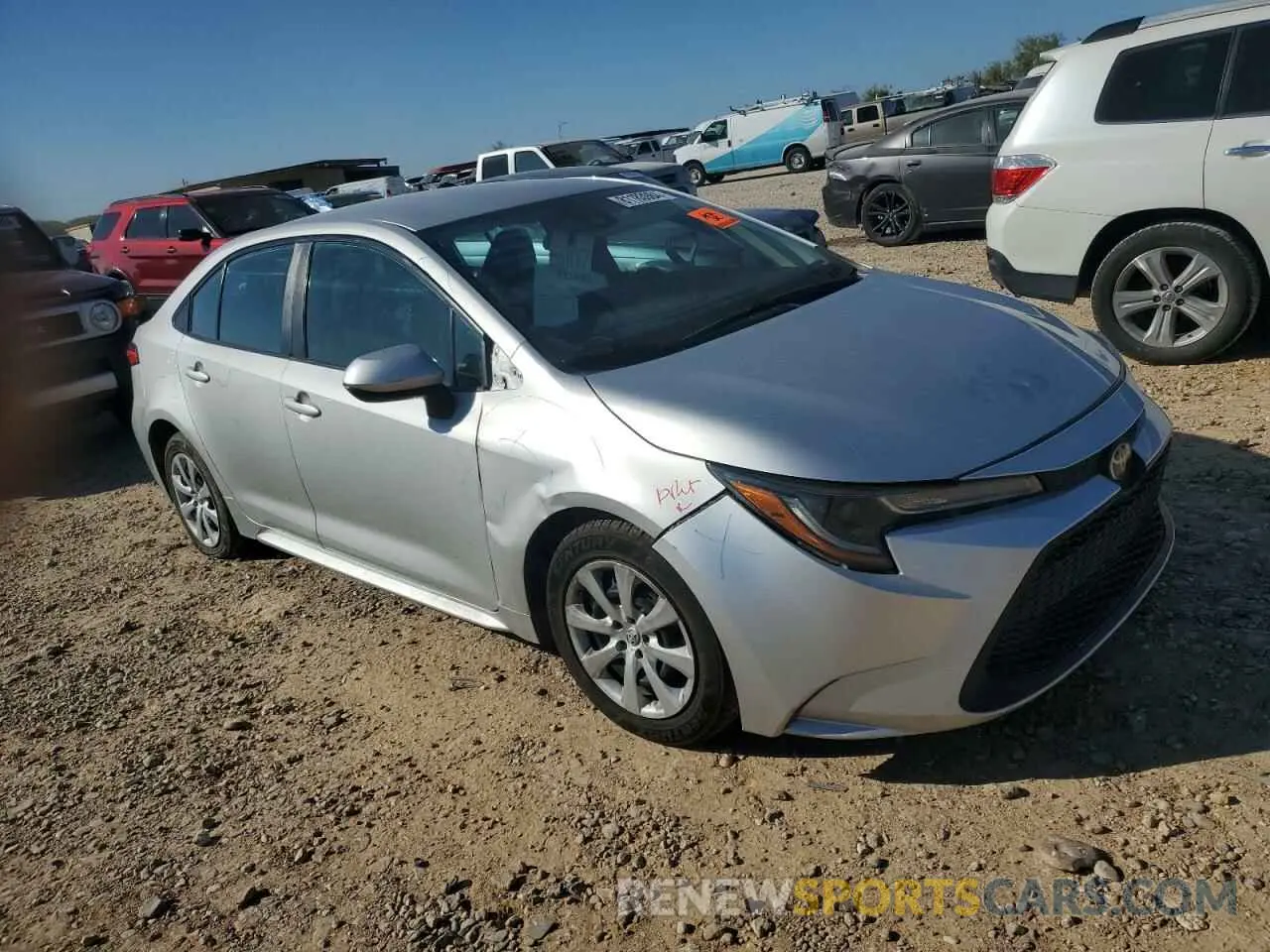 4 fotografías del automóvil dañado 5YFEPMAE8MP218444 TOYOTA COROLLA 2021