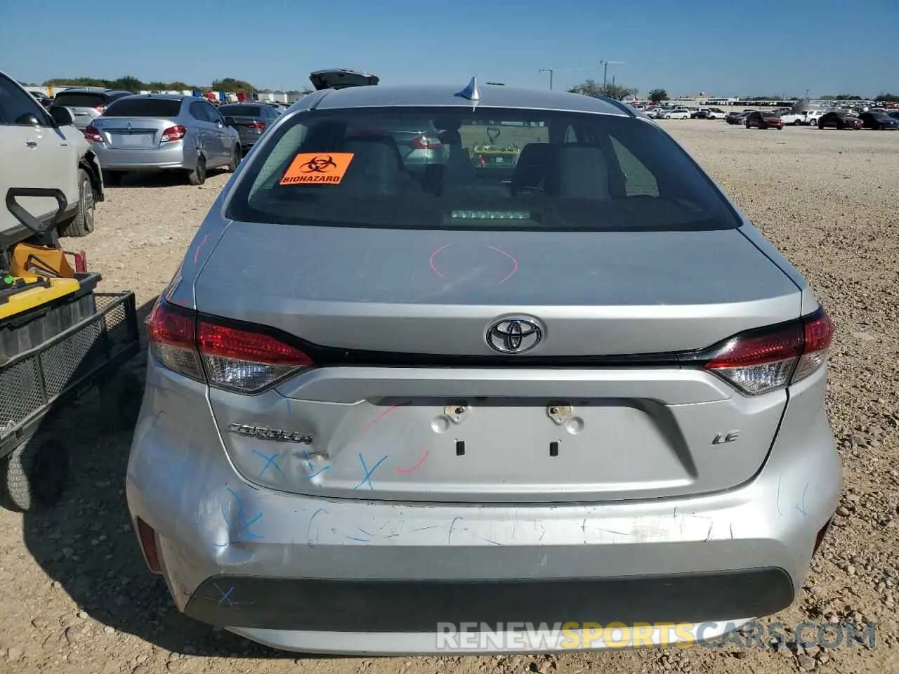 6 fotografías del automóvil dañado 5YFEPMAE8MP218444 TOYOTA COROLLA 2021