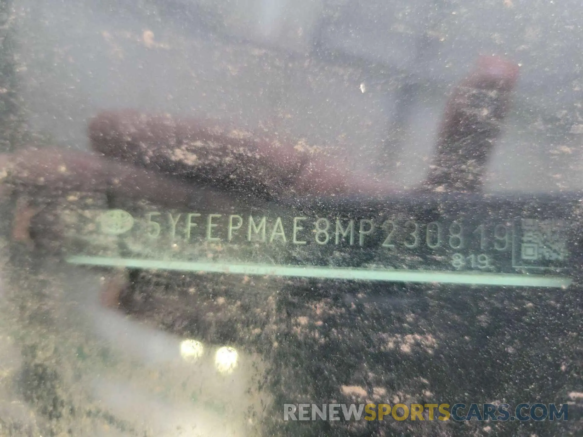 10 fotografías del automóvil dañado 5YFEPMAE8MP230819 TOYOTA COROLLA 2021