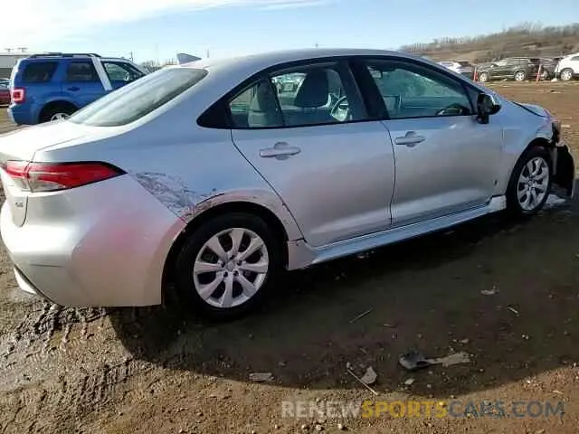 13 fotografías del automóvil dañado 5YFEPMAE8MP240895 TOYOTA COROLLA 2021