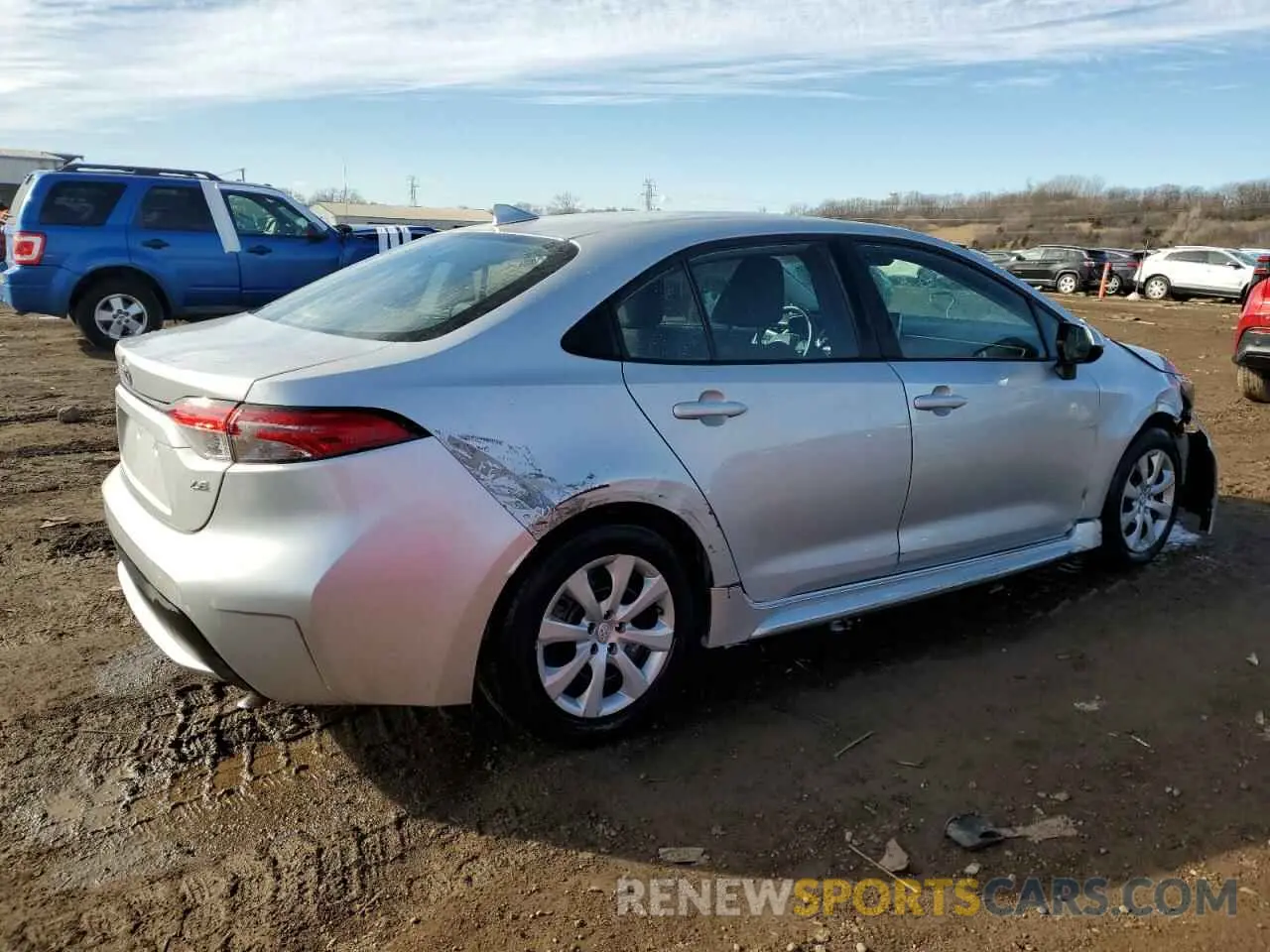 3 fotografías del automóvil dañado 5YFEPMAE8MP240895 TOYOTA COROLLA 2021