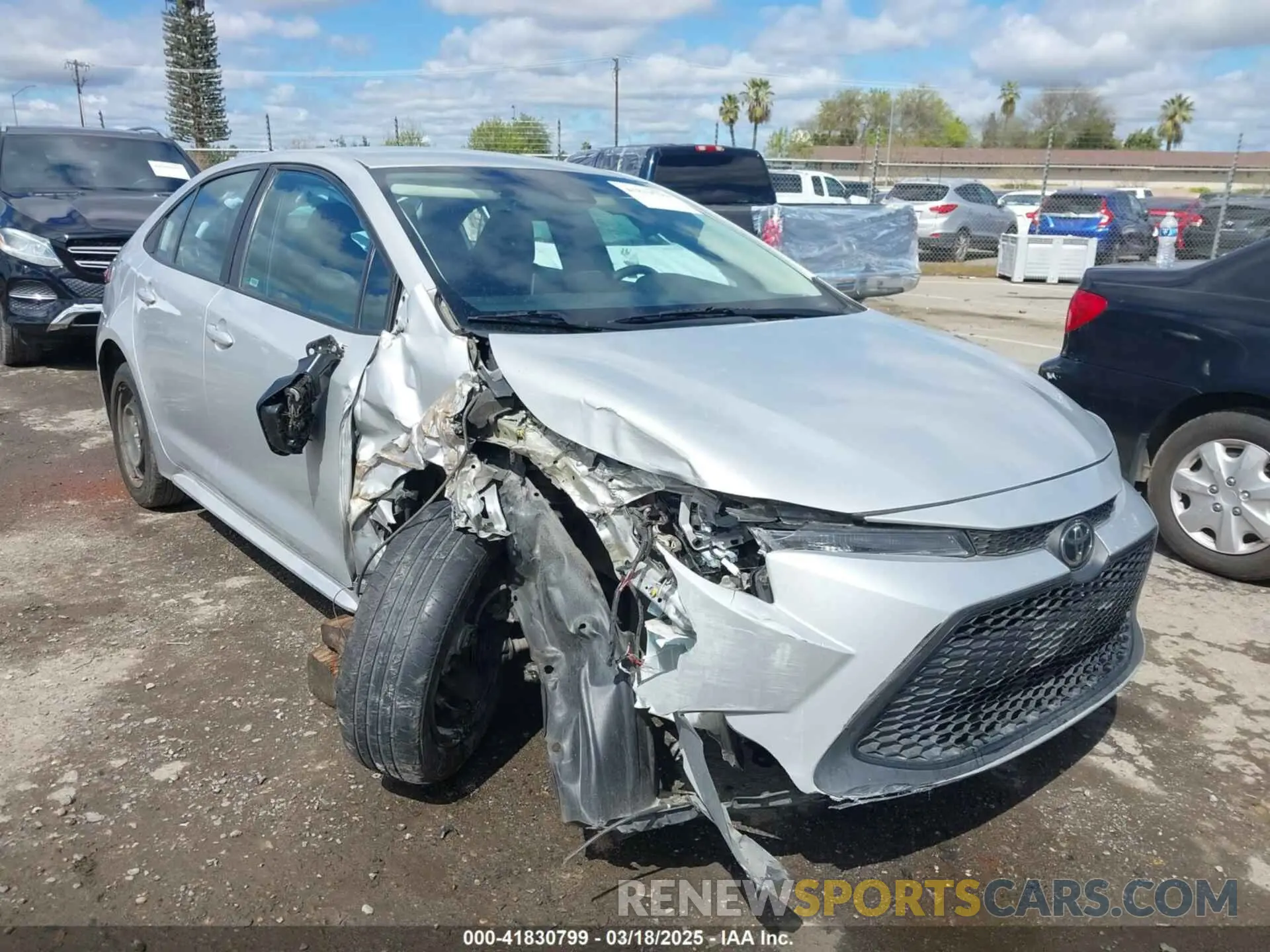 1 fotografías del automóvil dañado 5YFEPMAE8MP245580 TOYOTA COROLLA 2021