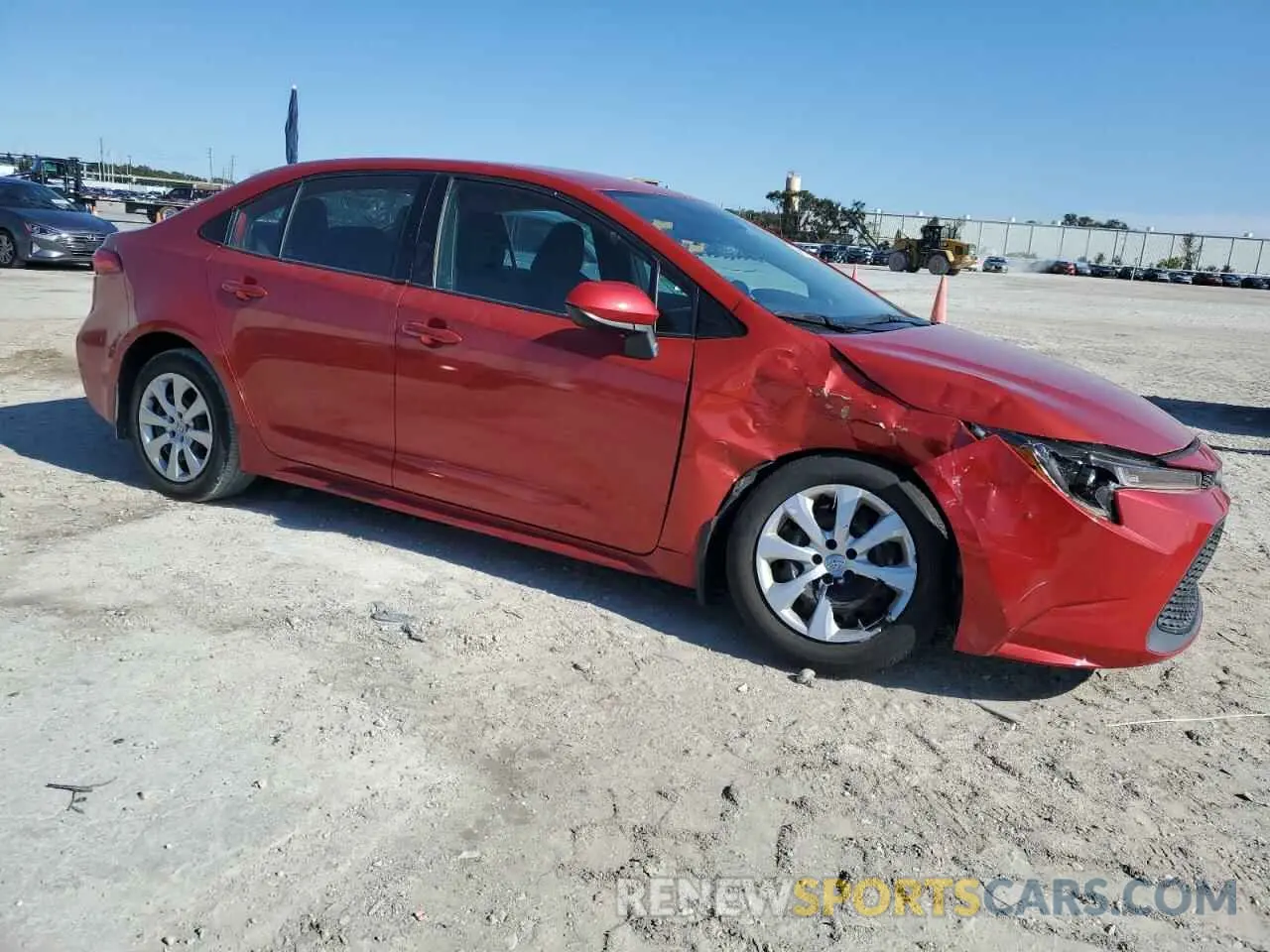 4 fotografías del automóvil dañado 5YFEPMAE9MP151479 TOYOTA COROLLA 2021