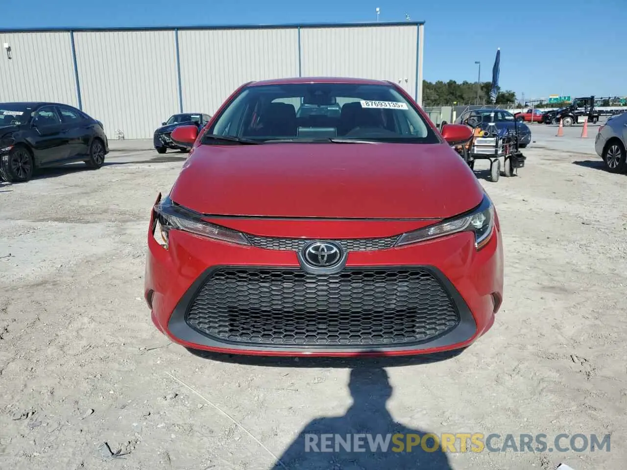 5 fotografías del automóvil dañado 5YFEPMAE9MP151479 TOYOTA COROLLA 2021