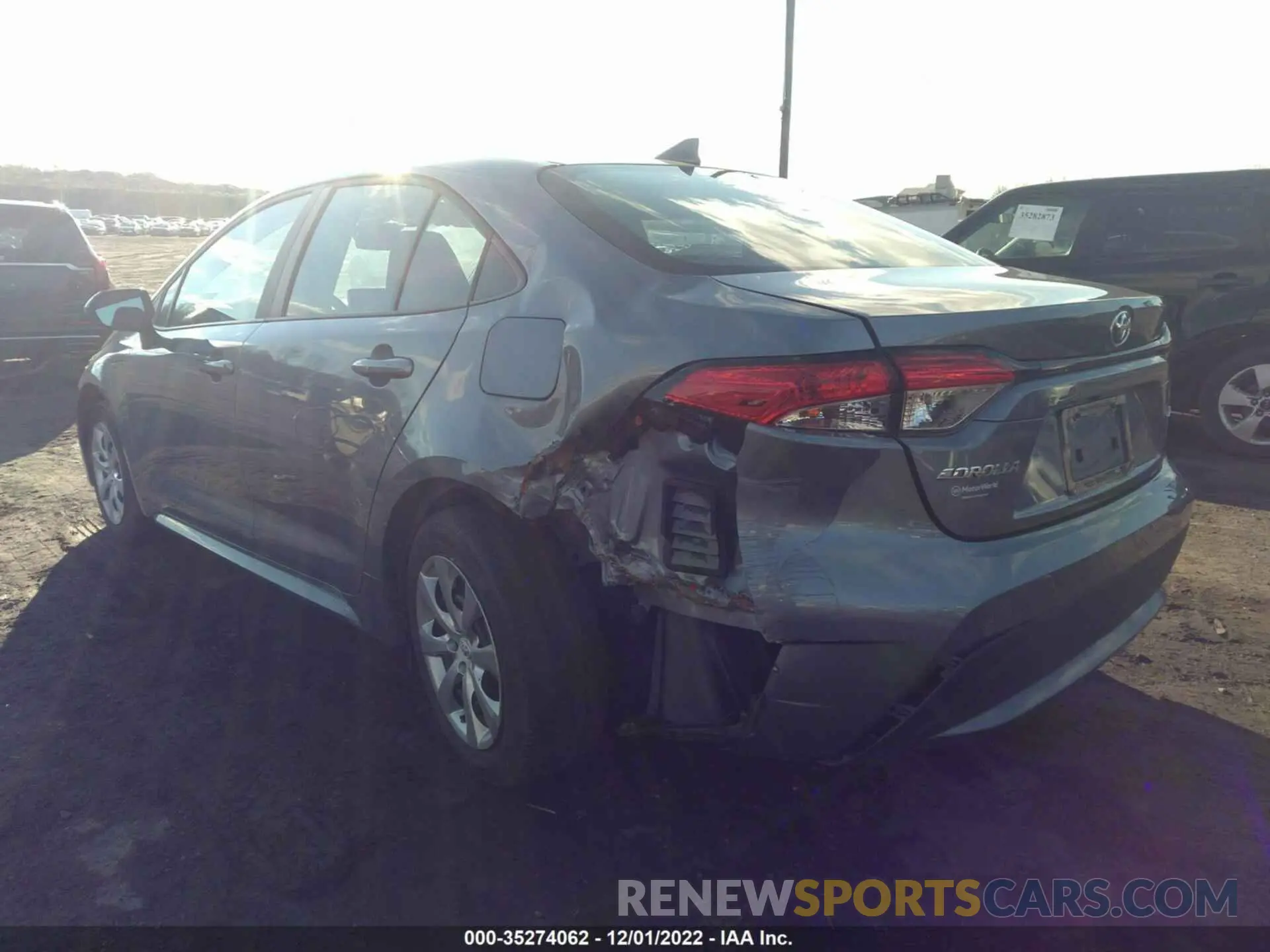 6 fotografías del automóvil dañado 5YFEPMAE9MP159565 TOYOTA COROLLA 2021